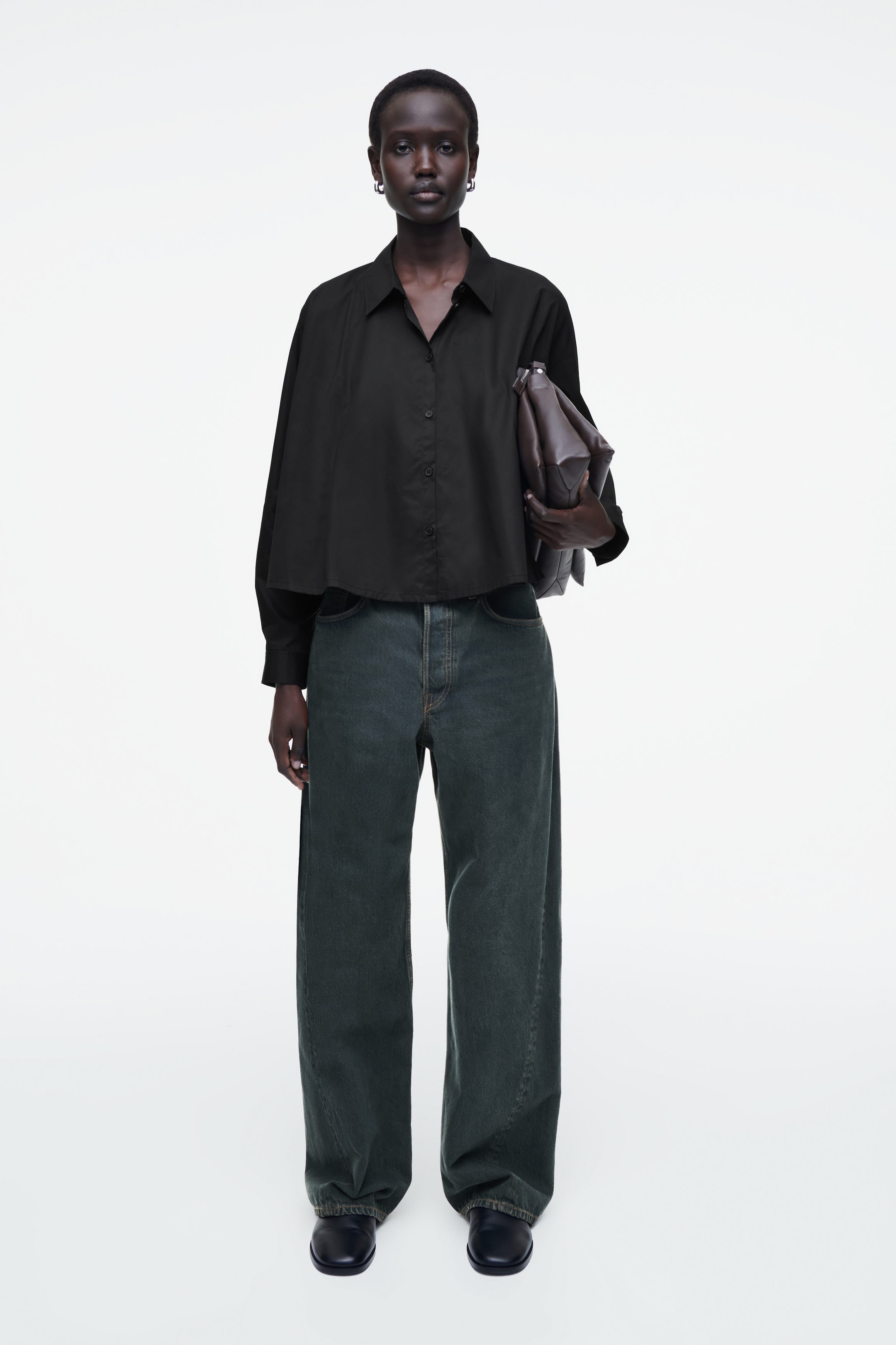 CHEMISE DÉCONTRACTÉE ÉVASÉE EN COTON