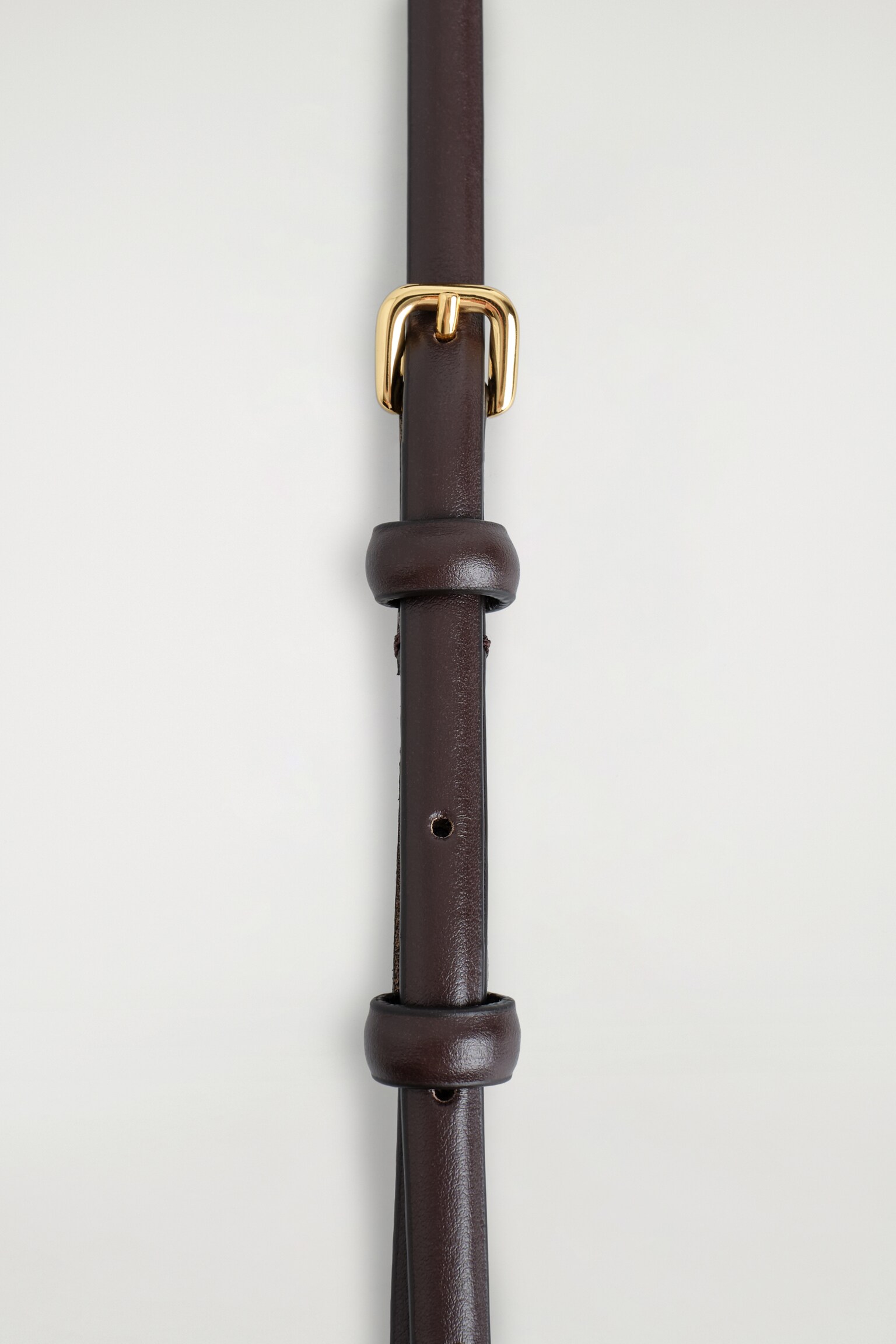 DÜNNER LEDERGÜRTEL - BRAUN/WEISS - 3