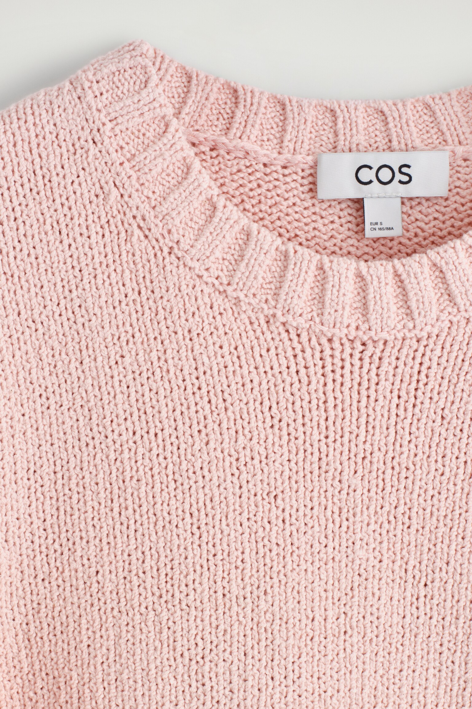 T-SHIRT IN MAGLIA DI COTONE - ROSA CHIARO/ÉCRU - 4
