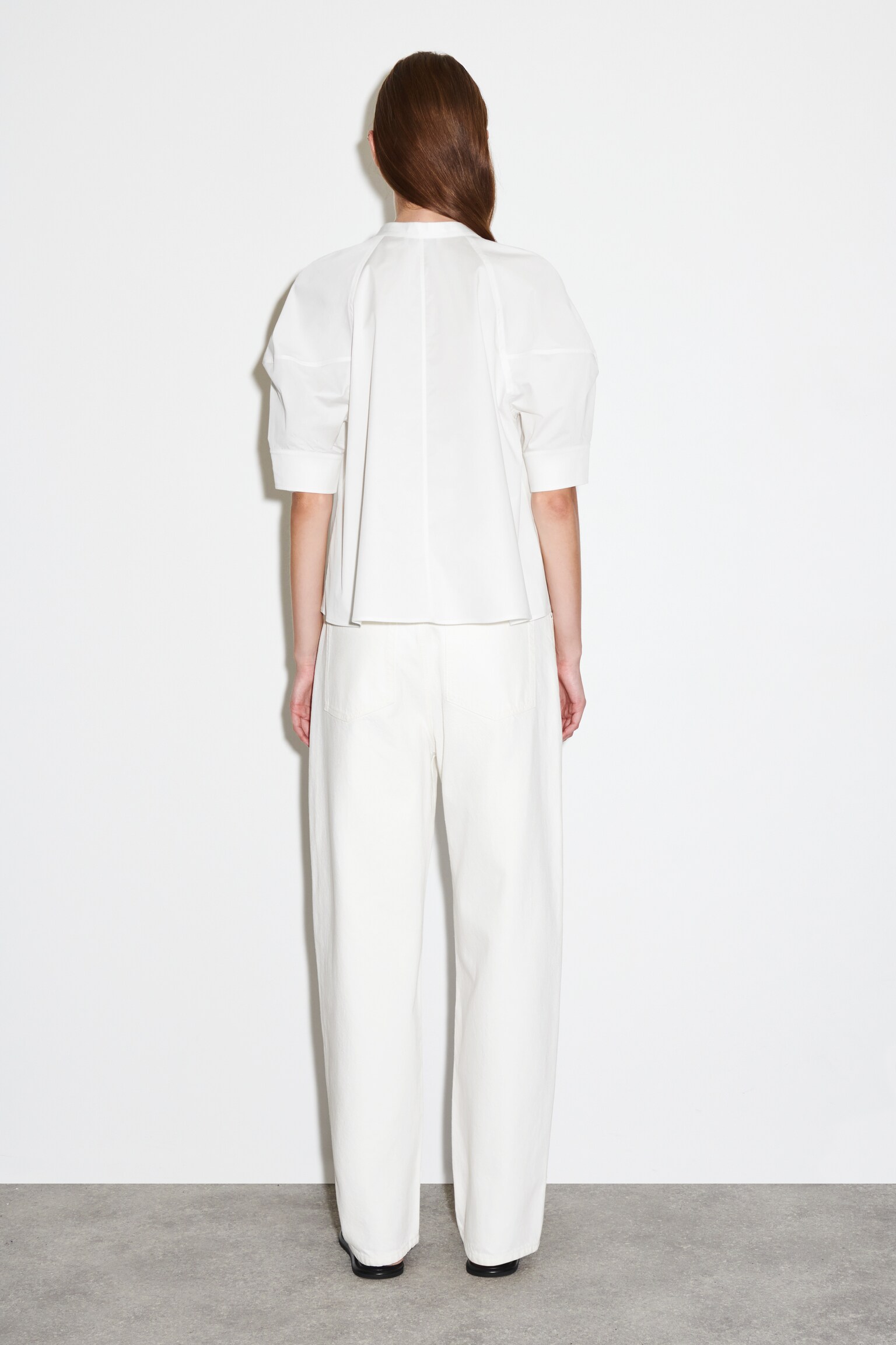 BLOUSE MANCHES BALLON - BLANC/BLANC/NOIR - 5