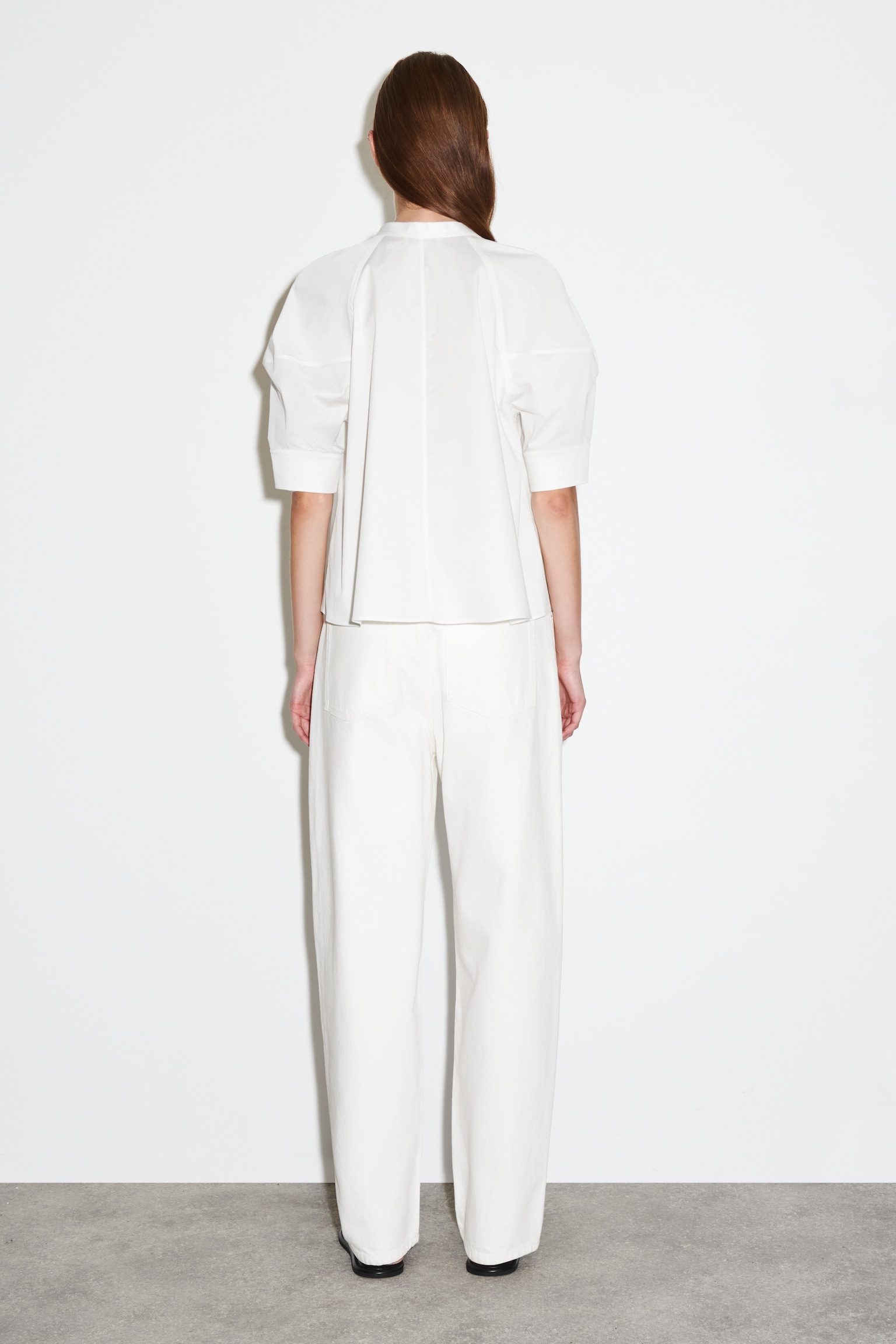 BLUSE MIT PUFFÄRMELN - WEISS - 3