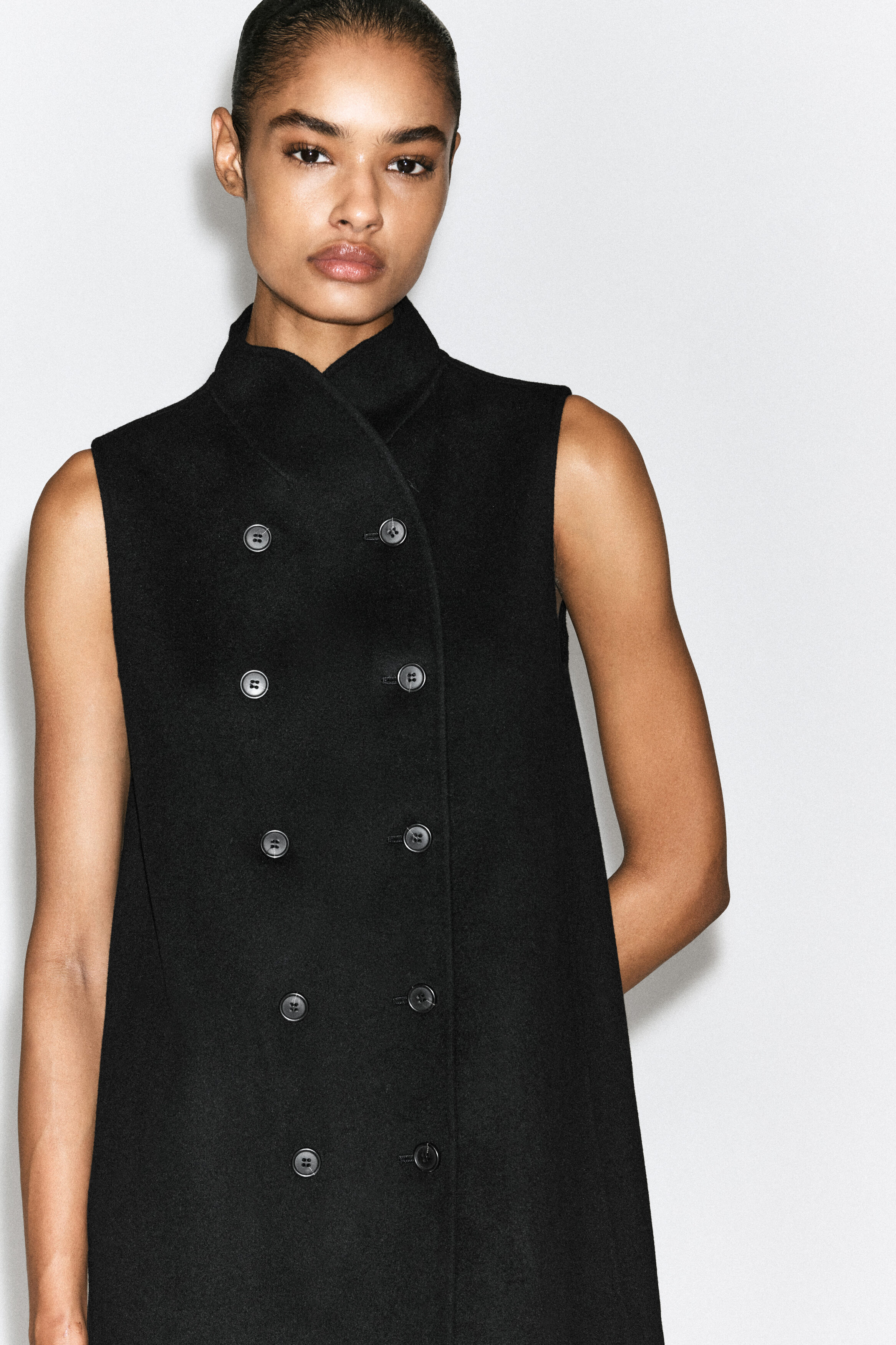 DOUBLE-FACED WOOL-BLEND MINI DRESS - thumbnail 2