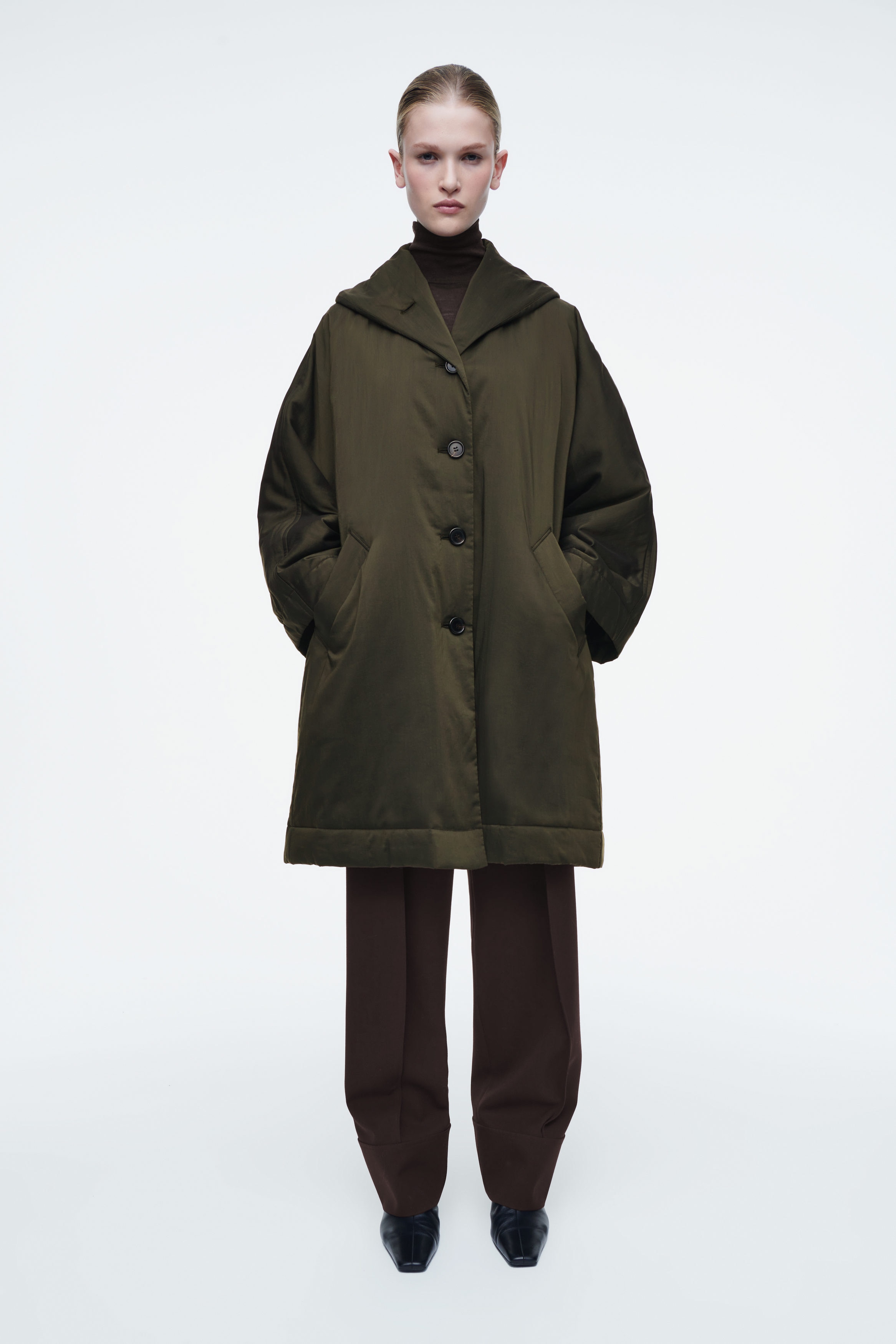 Stand Collar Padded Coat | OVY
