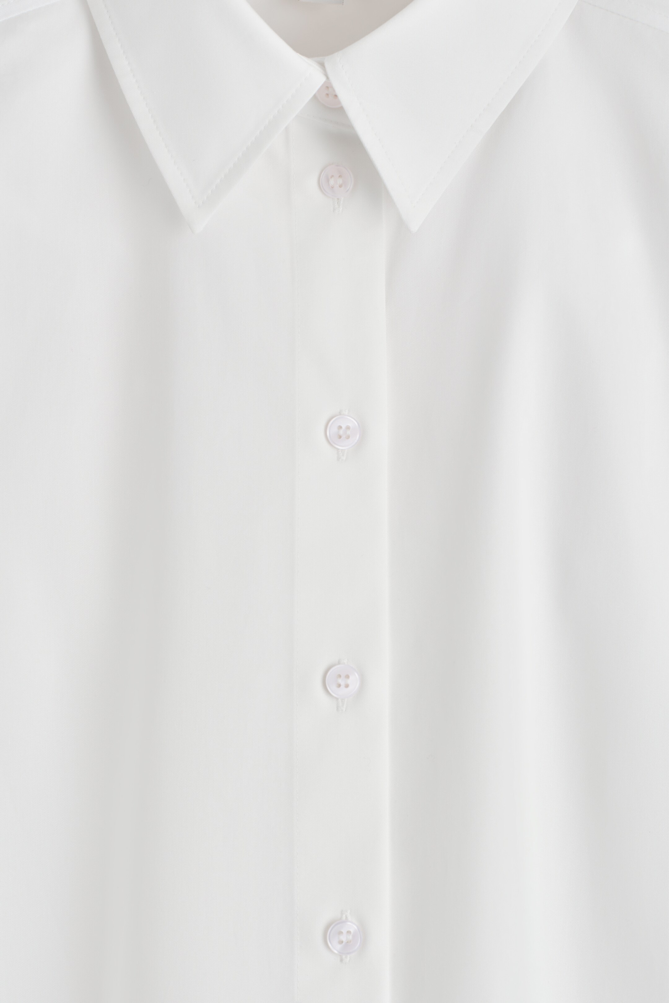 Ingrandisci l'immagine: ROUNDED PIMA COTTON SHIRT - WHITE - DONNA | H&M CH 5