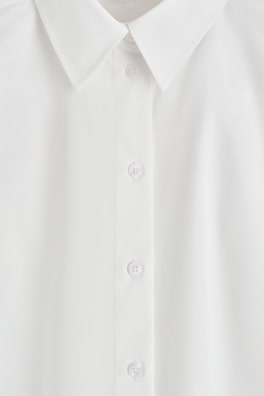 ROUNDED PIMA COTTON SHIRT — WHITE 1