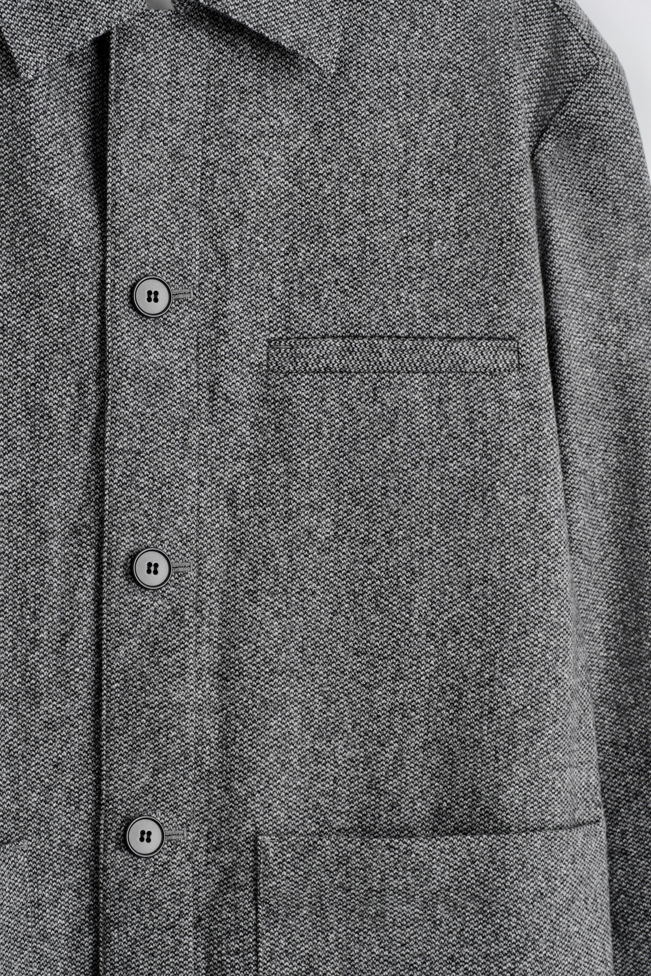 Vezi imaginea mai mare: WOOL OVERSHIRT - GREY / BIRDSEYE - BĂRBAŢI | H&M RO 7