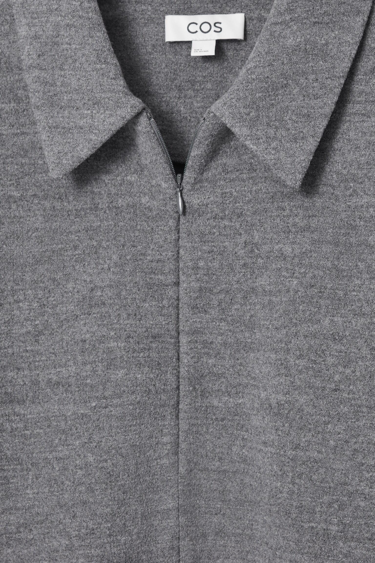 BOILED-WOOL ZIP-UP CARDIGAN - GREY MÉLANGE - 4