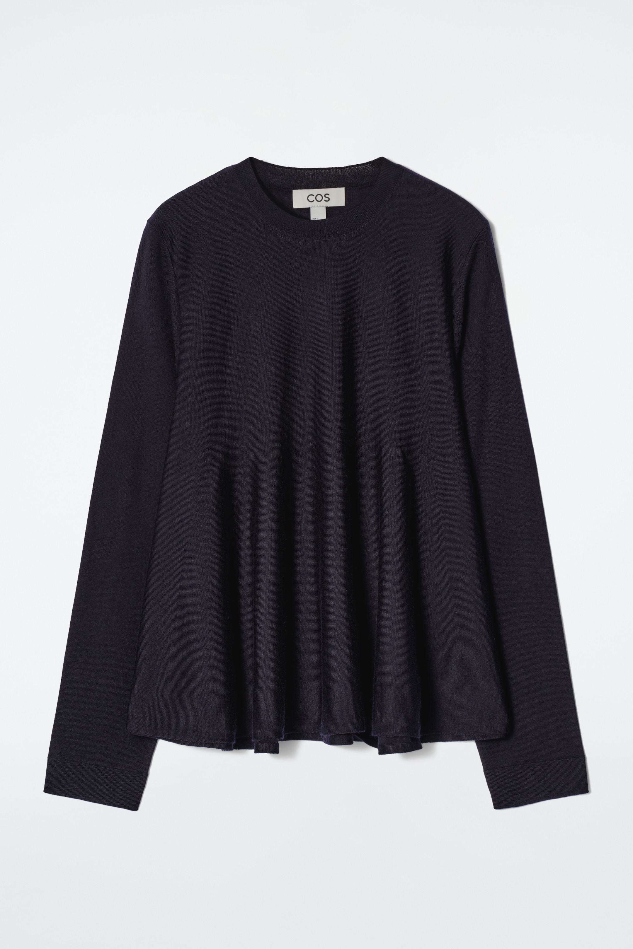 Grotere afbeelding bekijken: TRAPEZE MERINO WOL TRUI - MARINEBLAUW - DAMES | H&M BE 6