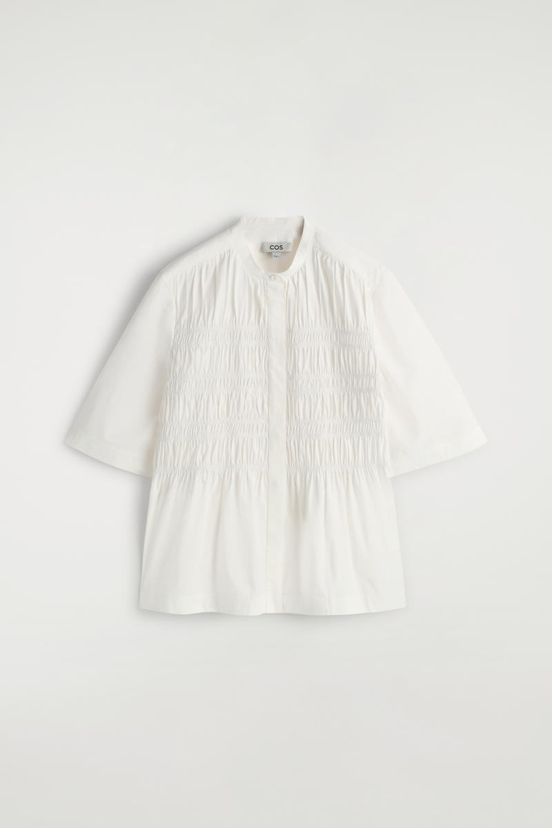 Ruched Cotton Blouse