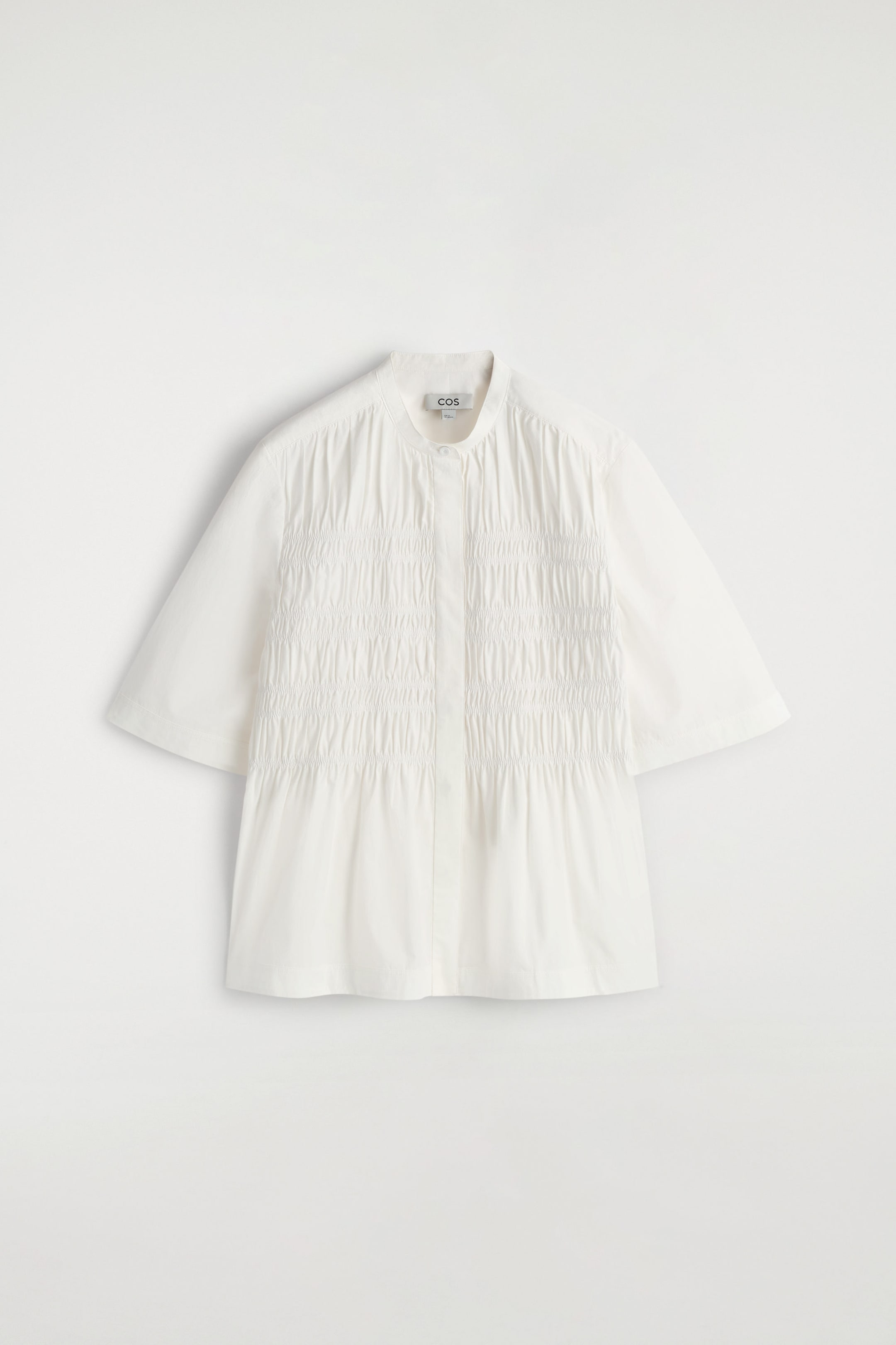 RUCHED COTTON BLOUSE