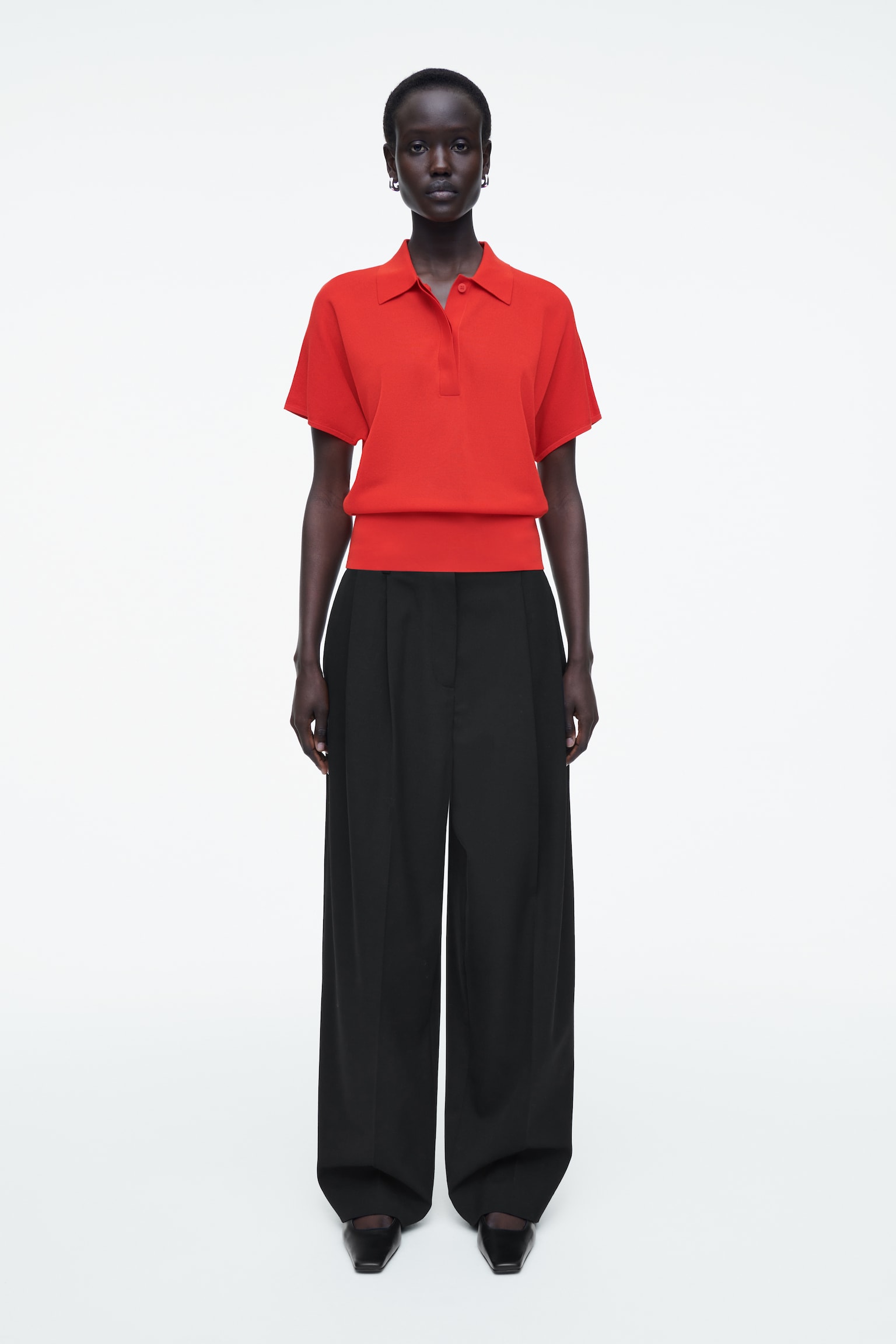 POLO EN MAILLE - ROUGE/MARINE FONCÉ - 3