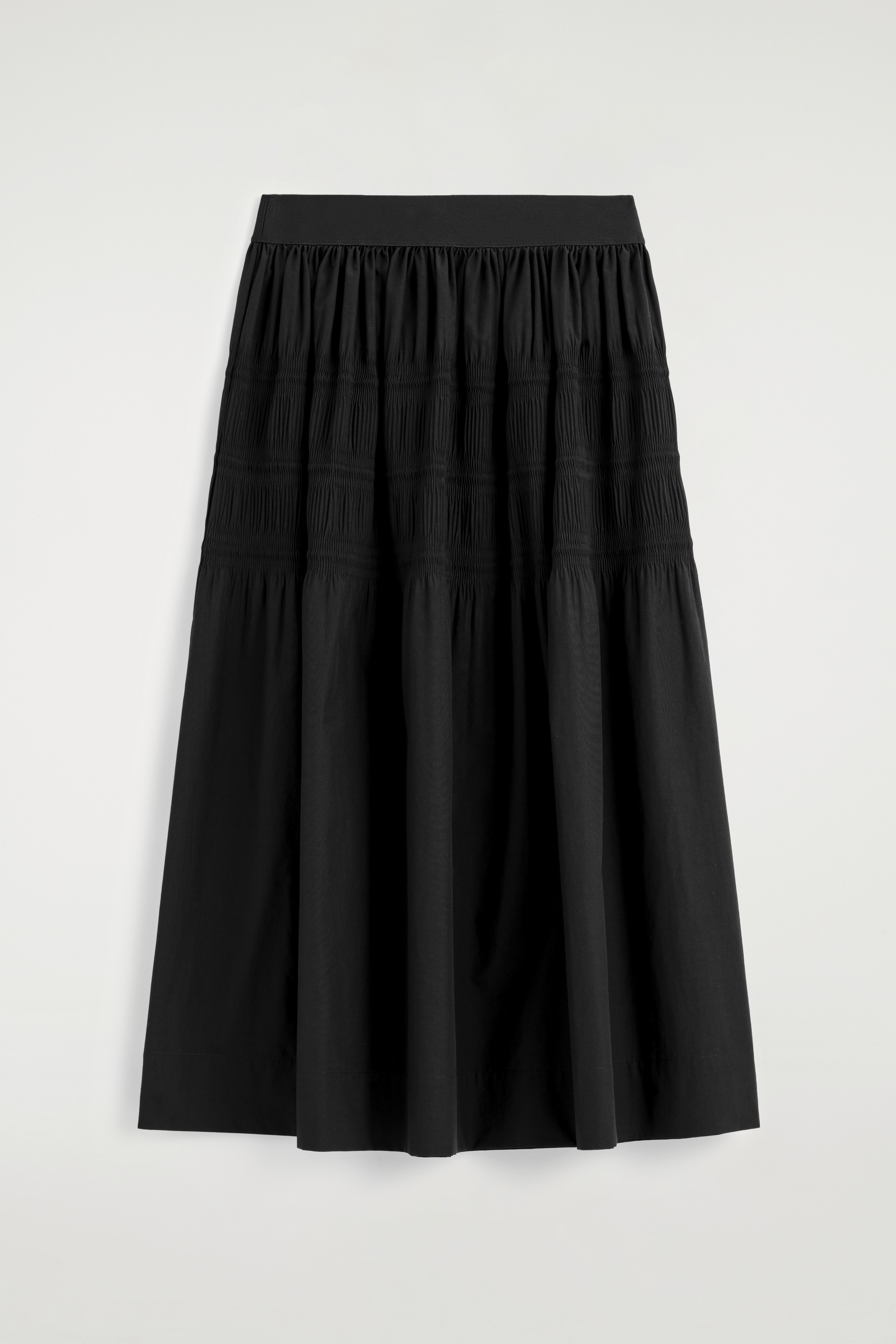 GONNA MIDI A BALZE CON ARRICCIATURE - NERO/BIANCO