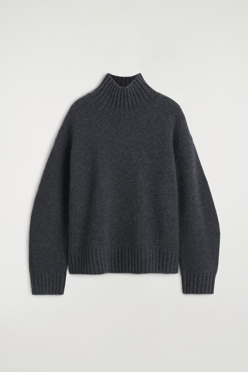 Chunky Pure Cashmere Funnel-Neck Sweater