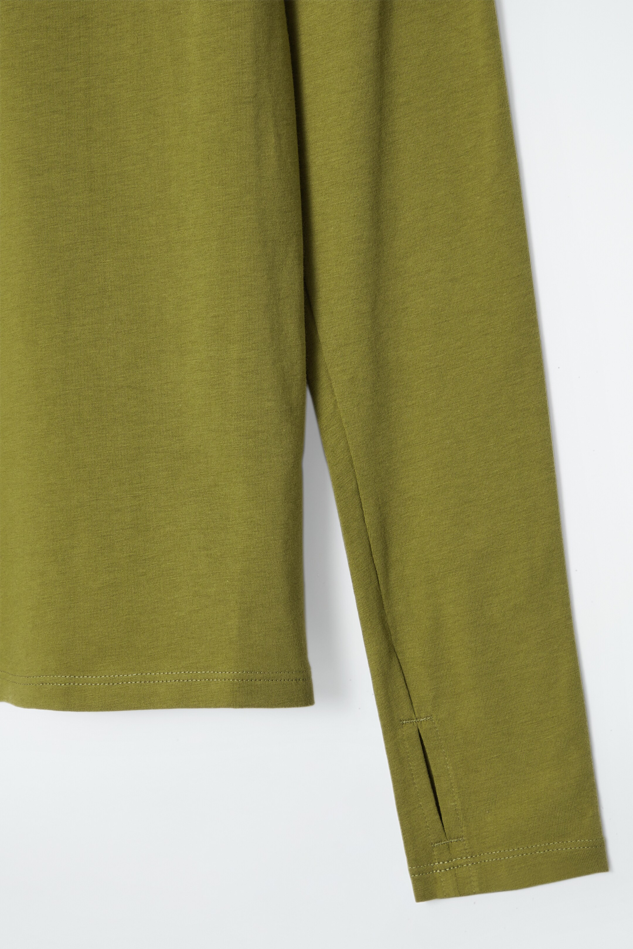 Ingrandisci l'immagine: SLIM LIGHTWEIGHT LONG-SLEEVED TOP - OLIVE GREEN - DONNA | H&M CH 2