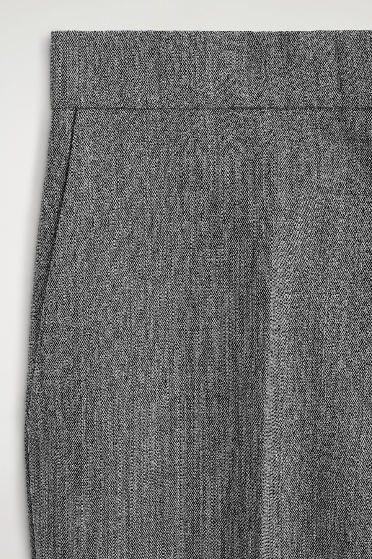 TAILORED WOOL STRAIGHT-LEG PANTS — HEATHER