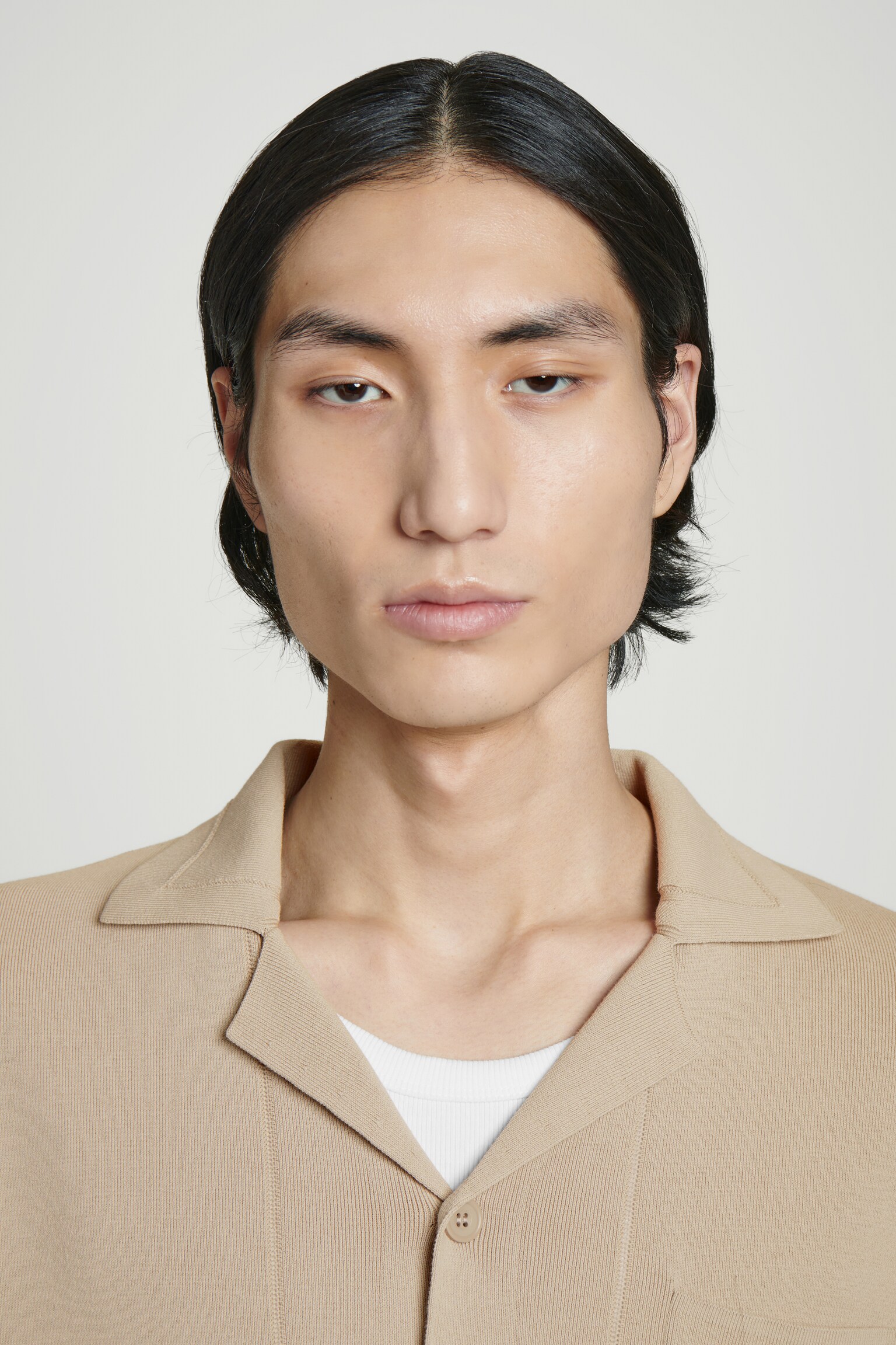 CAMISA DE ALGODÓN DE PUNTO POINTELLE - TOPO/NEGRO - 4