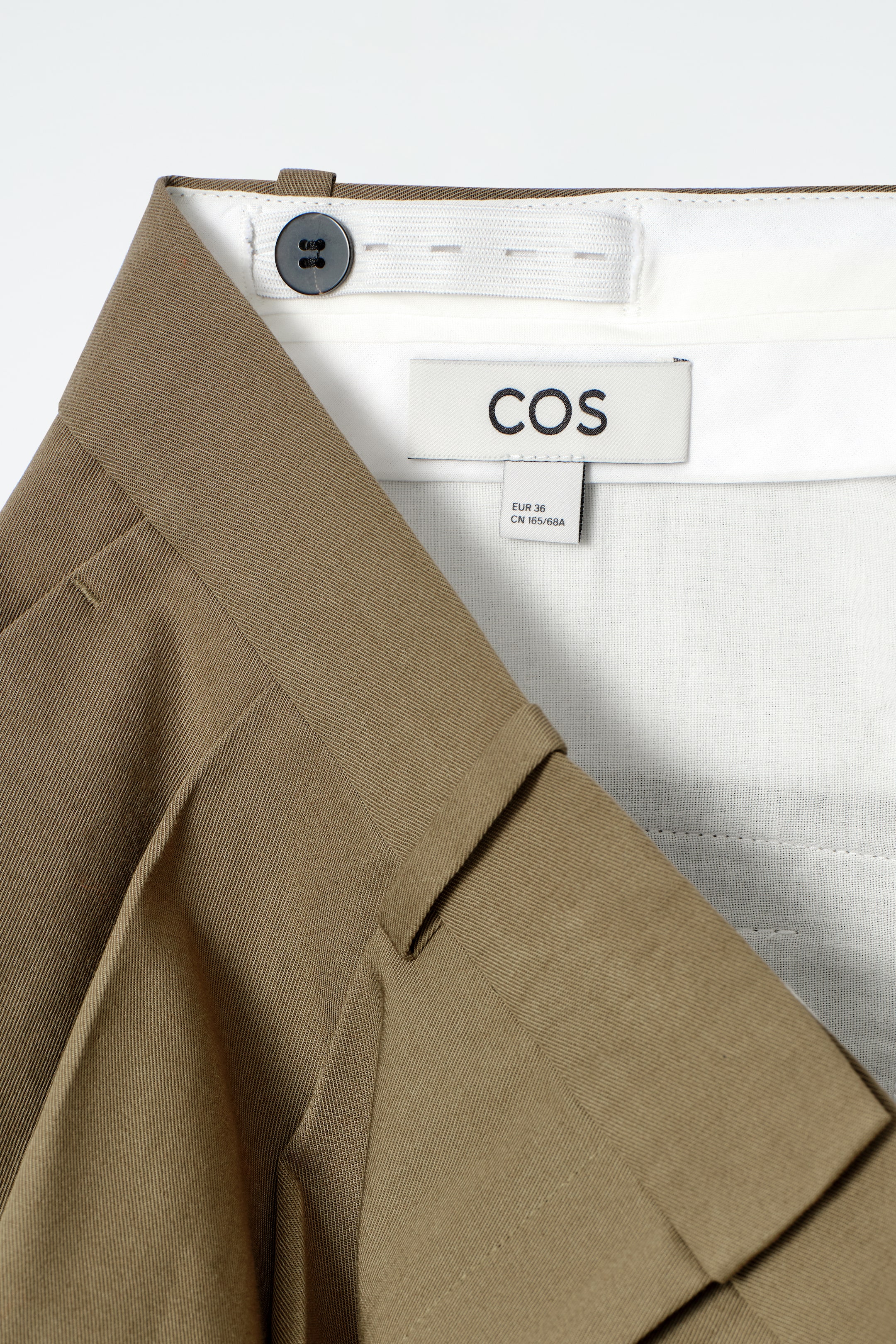 Zobacz większy obraz: SZEROKIE SPODNIE Z BAWEŁNY - KHAKI - ONA | H&M PL 6