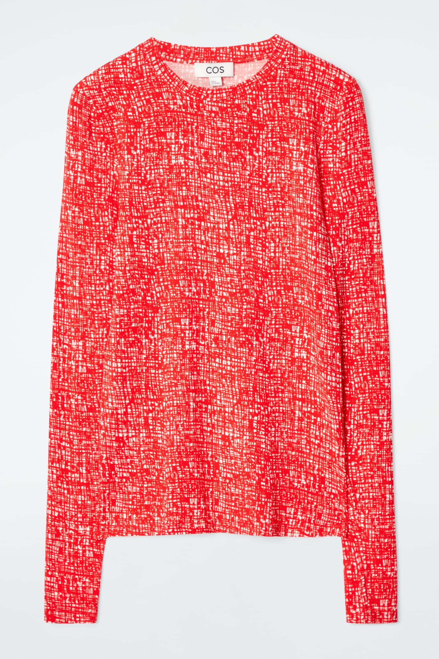 SLIM LEHKÝ TOP S DLOUHÝM RUKÁVEM - RED / WHITE/TMAVĚ ČERVENÁ/Tmavě zelená/HNĚDÁ / PRUHOVANÁ/BÍLÝ/ČERNÁ/ŠEDÝ MELÍR/OLIVOVĚ ZELENÁ/BLACK / WHITE