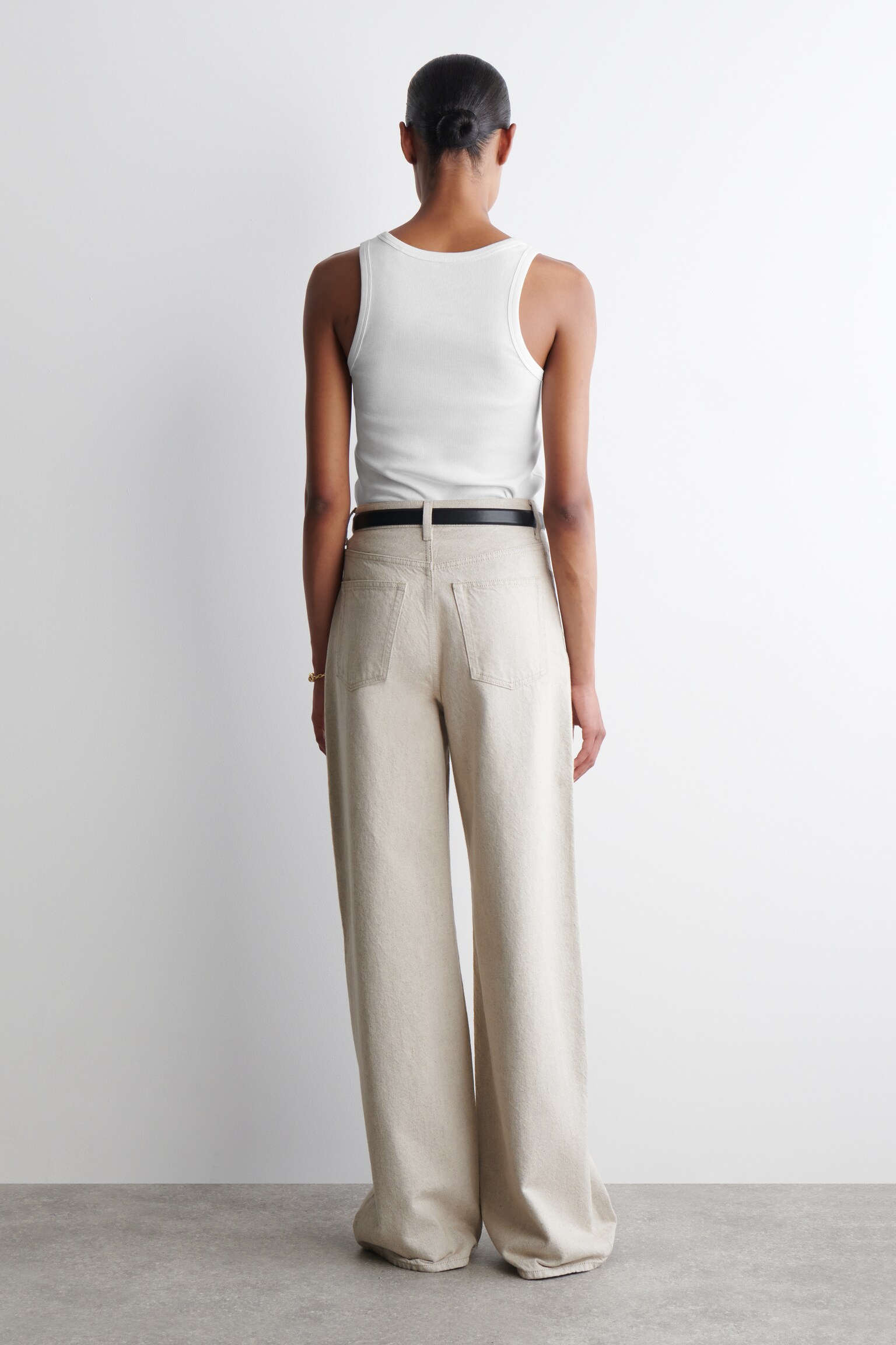 DIAL JEANS MIT WEITEM BEIN - HELLES BEIGE - 4