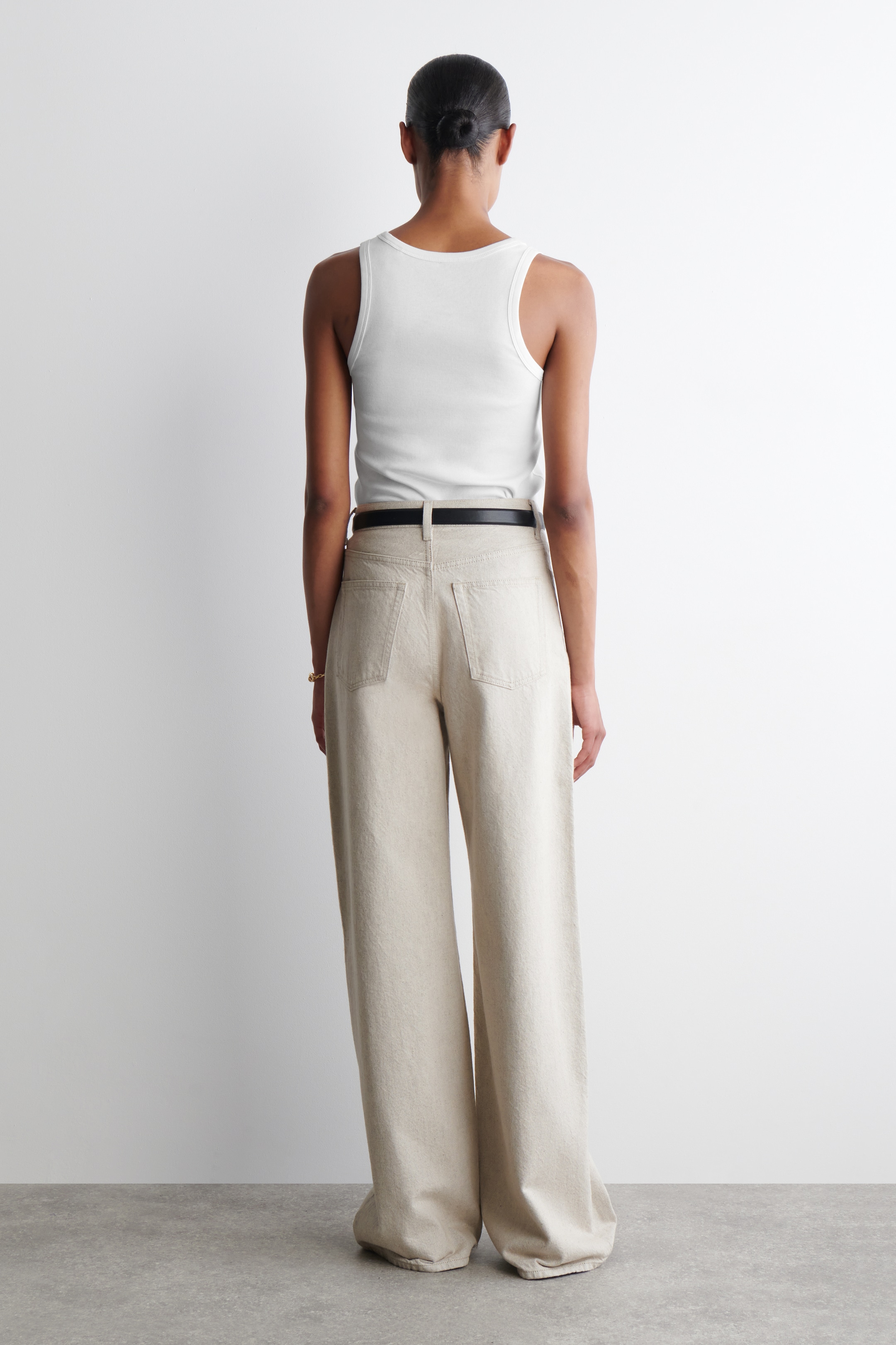 Ver imagem maior: JEANS DIAL DE PERNA LARGA - BEGE CLARO - SENHORA | H&M PT 3