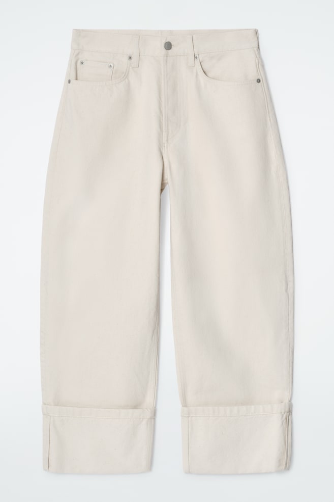 FACADE TURN-UP STRAIGHT-LEG JEANS - ECRU/ONBEWERKT INDIGO - 1