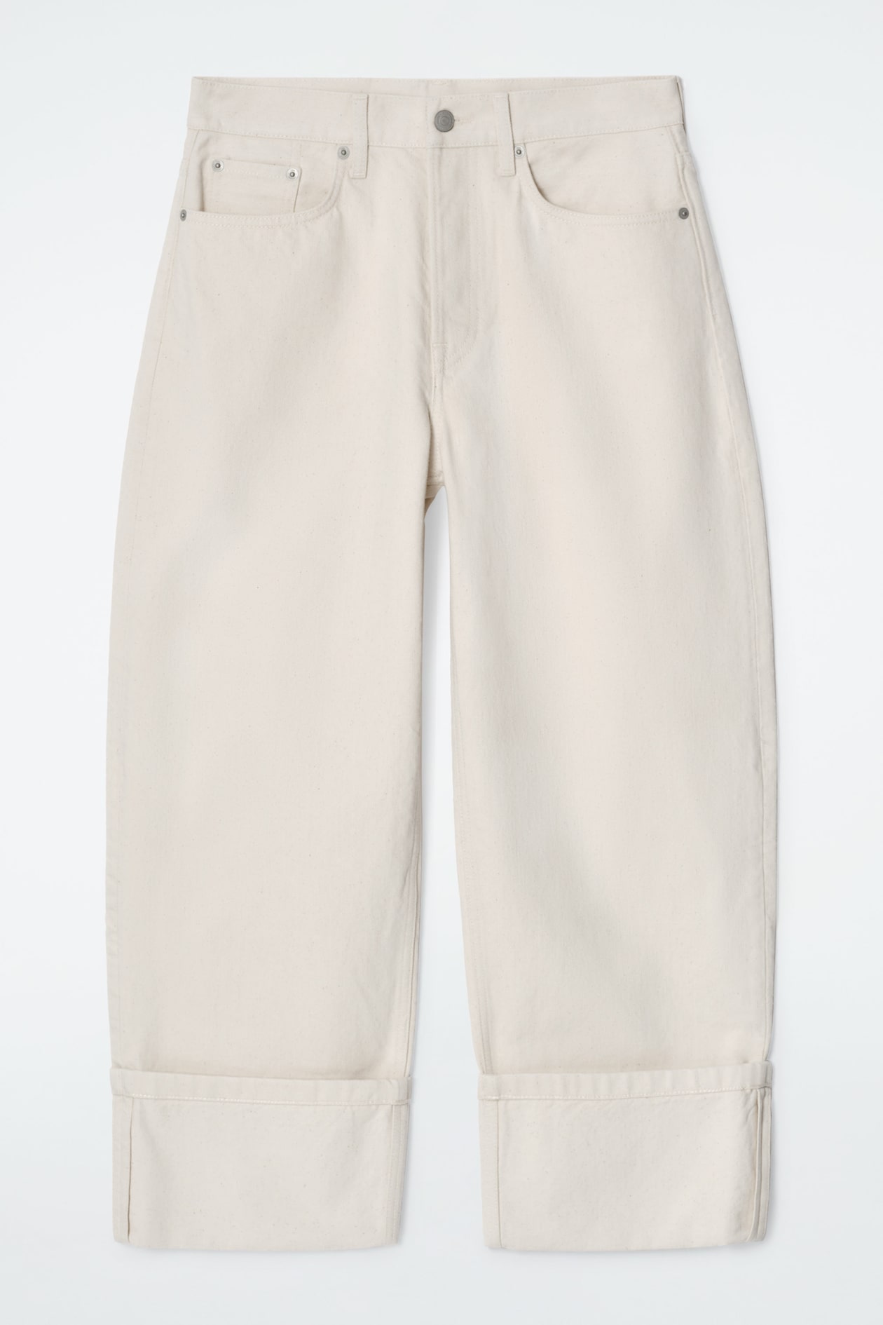 FACADE TURN-UP STRAIGHT-LEG JEANS