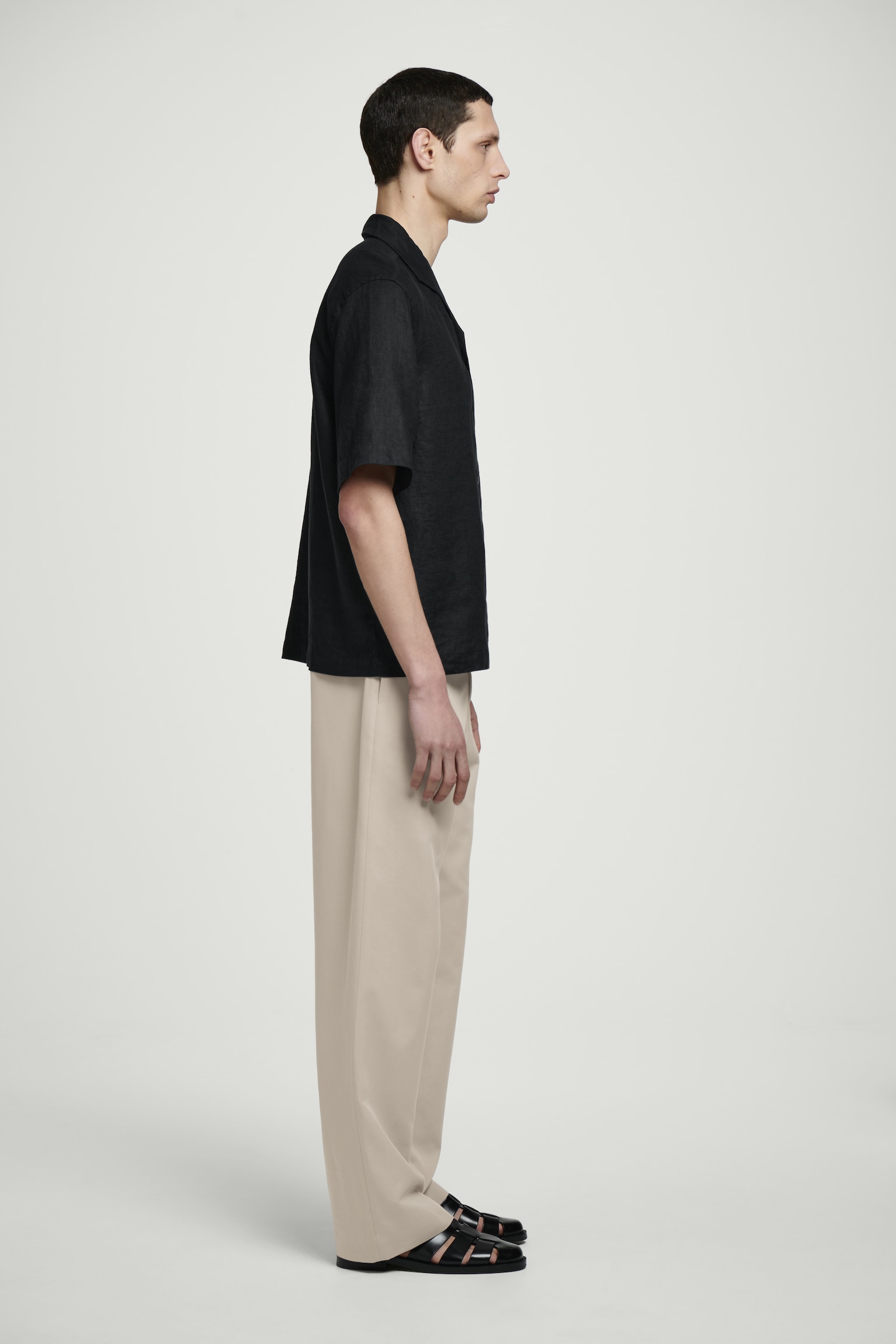 CAMISA DE LINO DE MANGA CORTA - NEGRO/BLANCO/BEIGE/SIN TEÑIR/BLANCO / AZUL / ESTAMPADO - 3