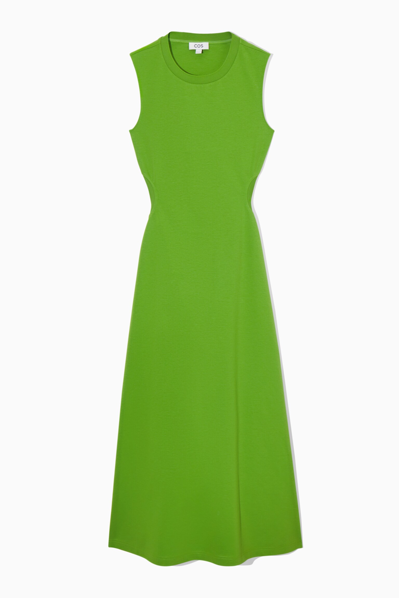 SLEEVELESS CUTOUT MAXI DRESS - GREEN