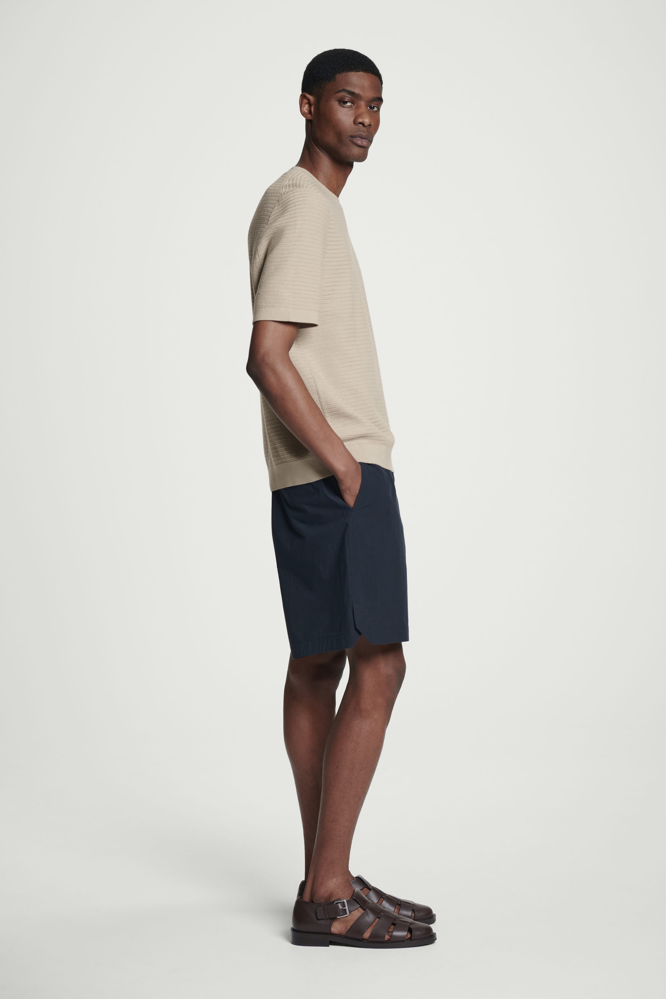PIMA COTTON ELASTICATED SHORTS