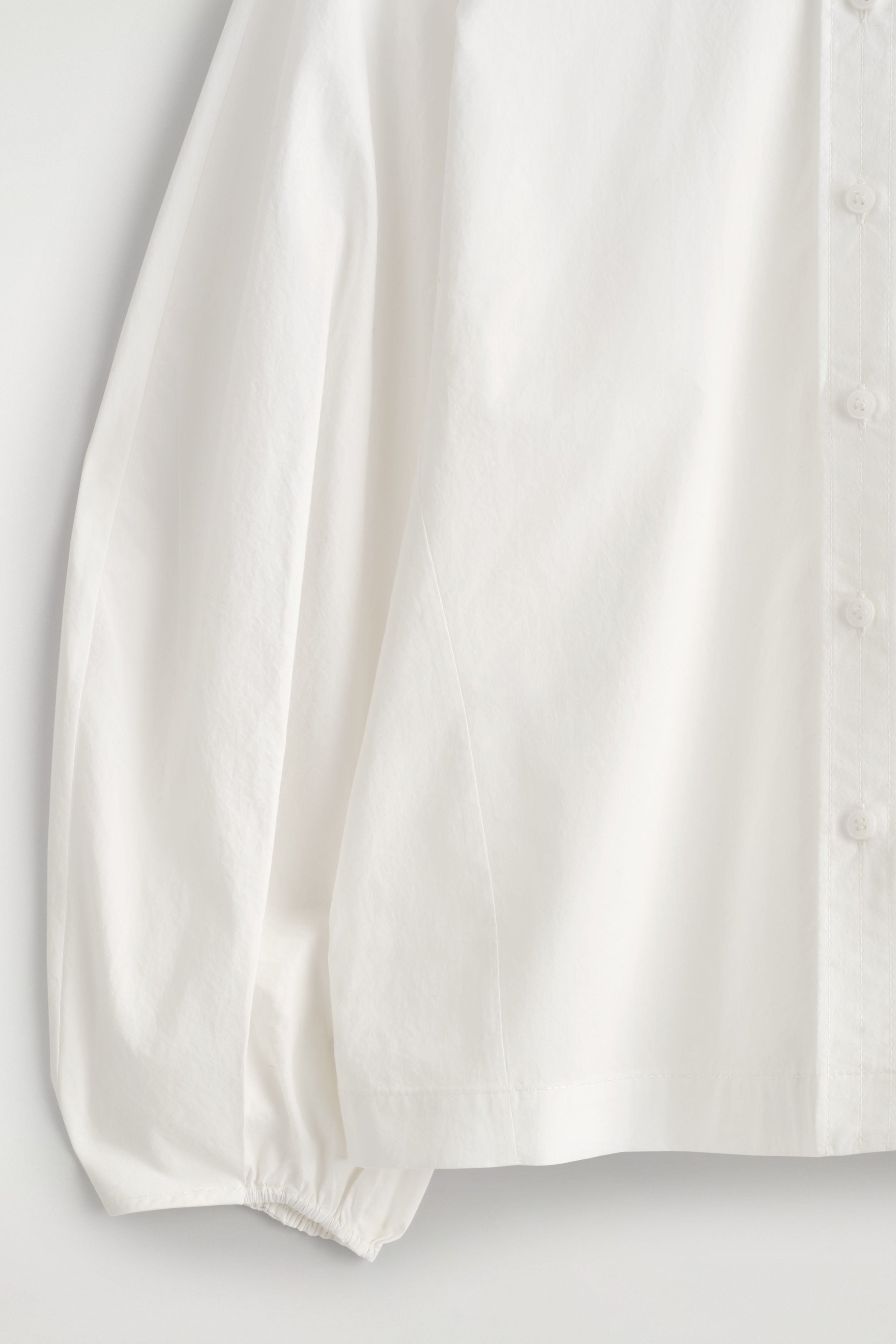 GATHERED PIMA COTTON BLOUSE - WHITE | COS GB