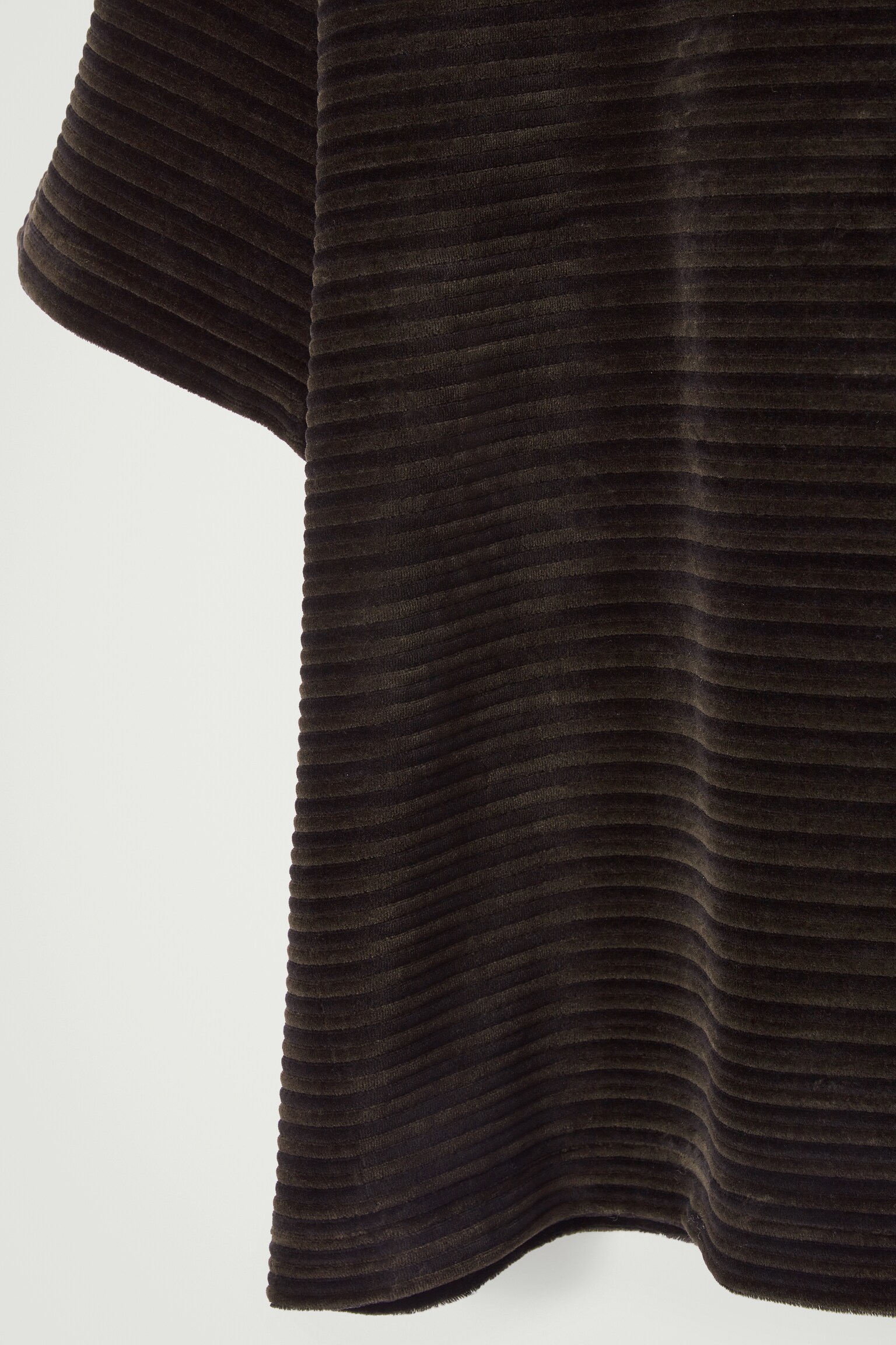 OVERSIZED STRIPED VELVET T-SHIRT - BLACK / STRIPED - 2