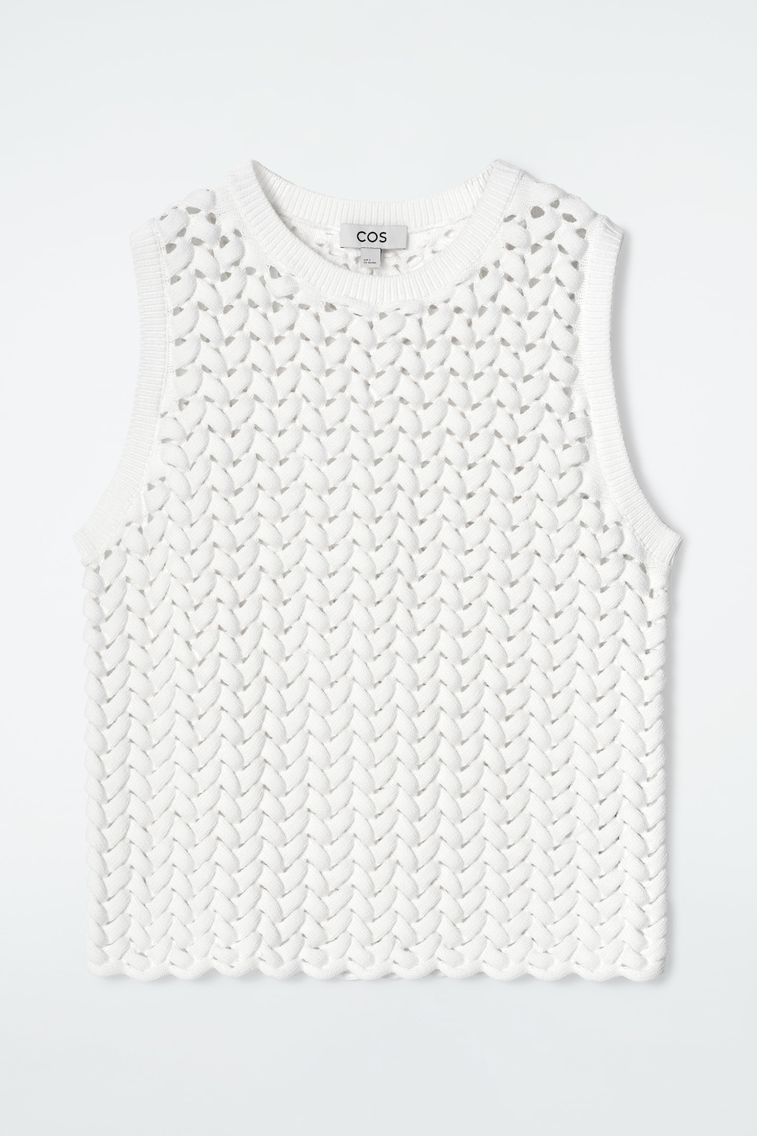 OPEN-KNIT VEST - WHITE - 2