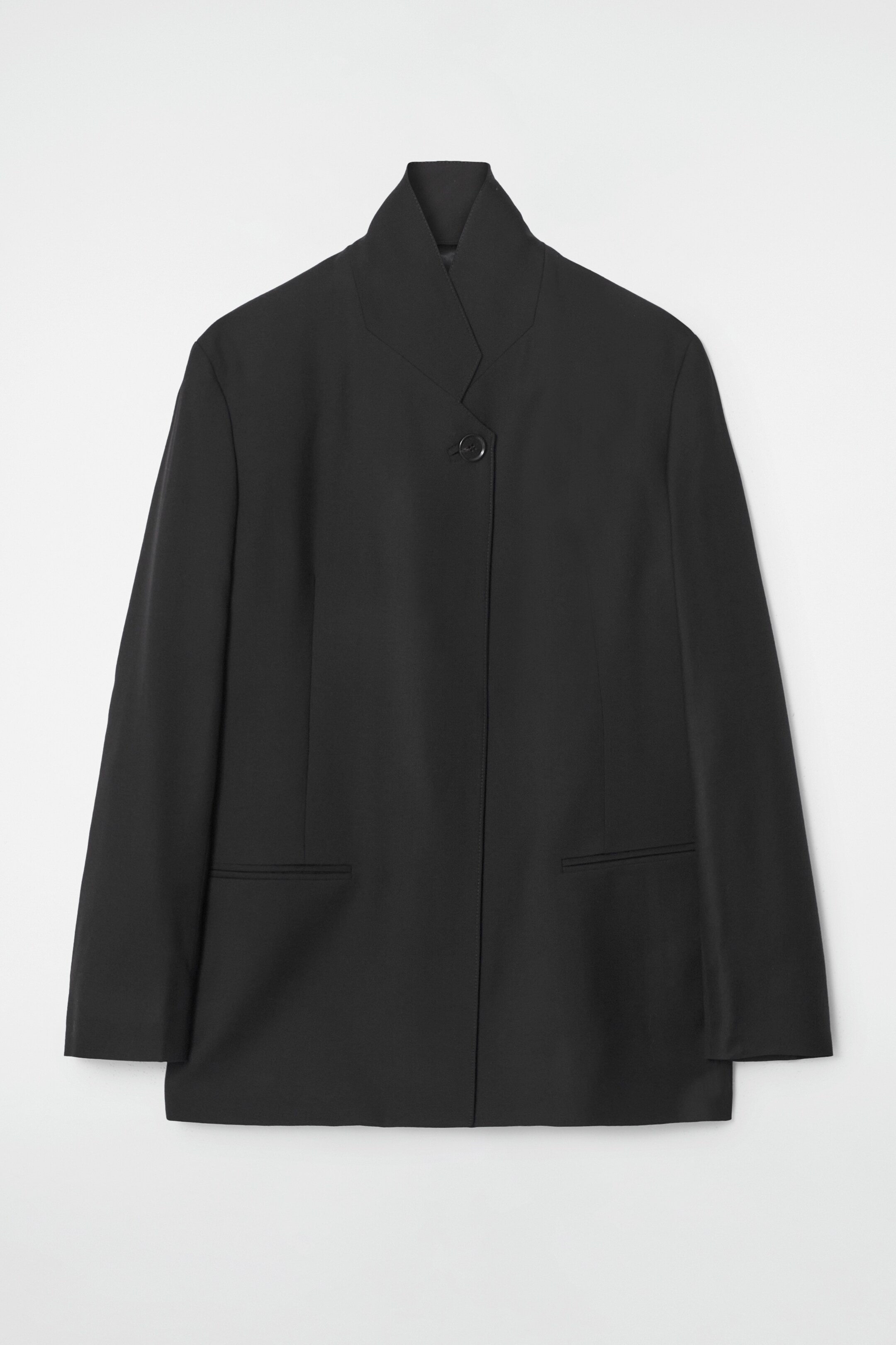 View larger image: STAND-COLLAR WOOL BLAZER - BLACK - Ladies | H&M GB 1