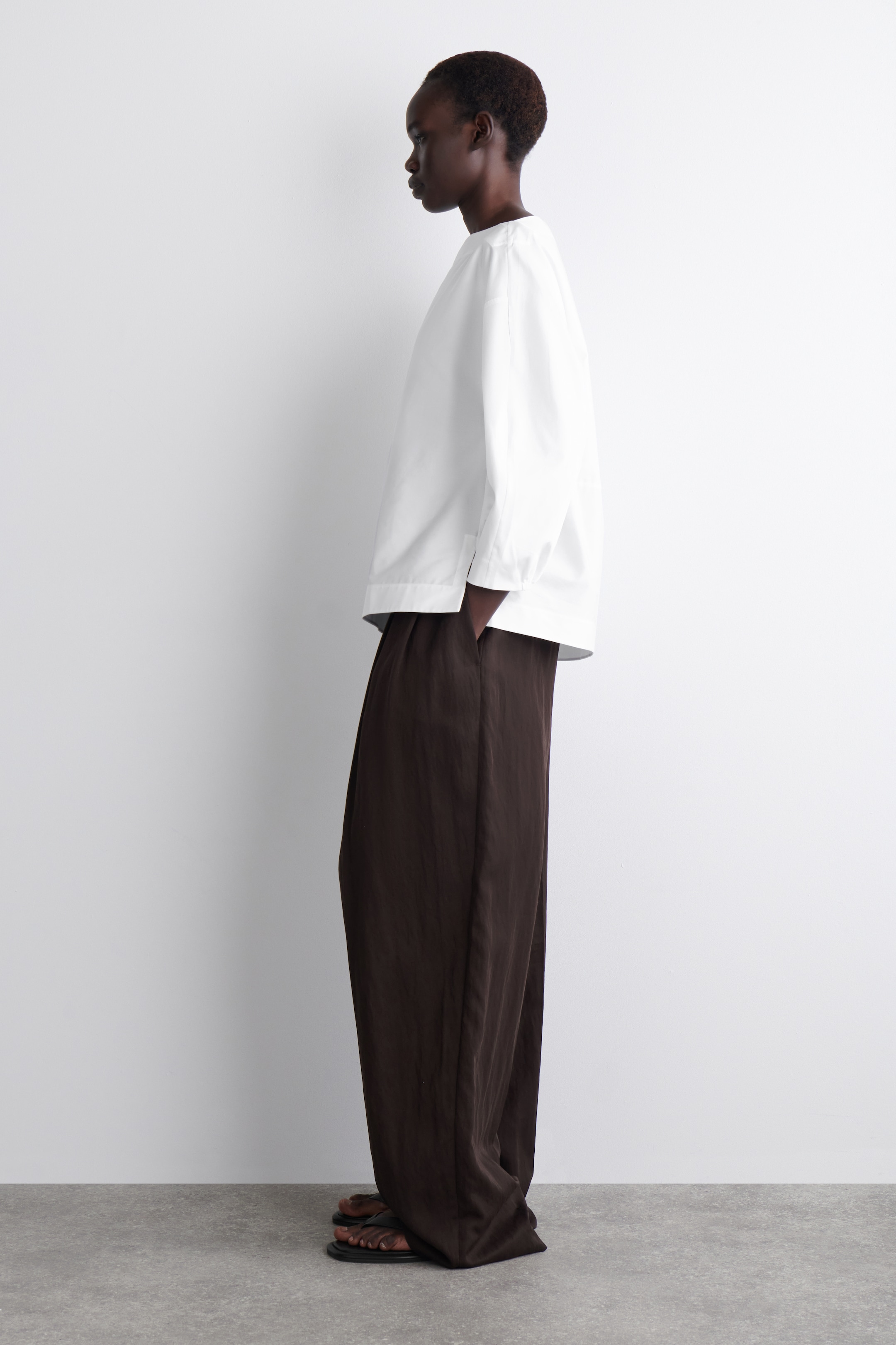 Agrandir l'image: BLOUSE À COL BATEAU EN COTON - BLANC - FEMME | H&M FR 3