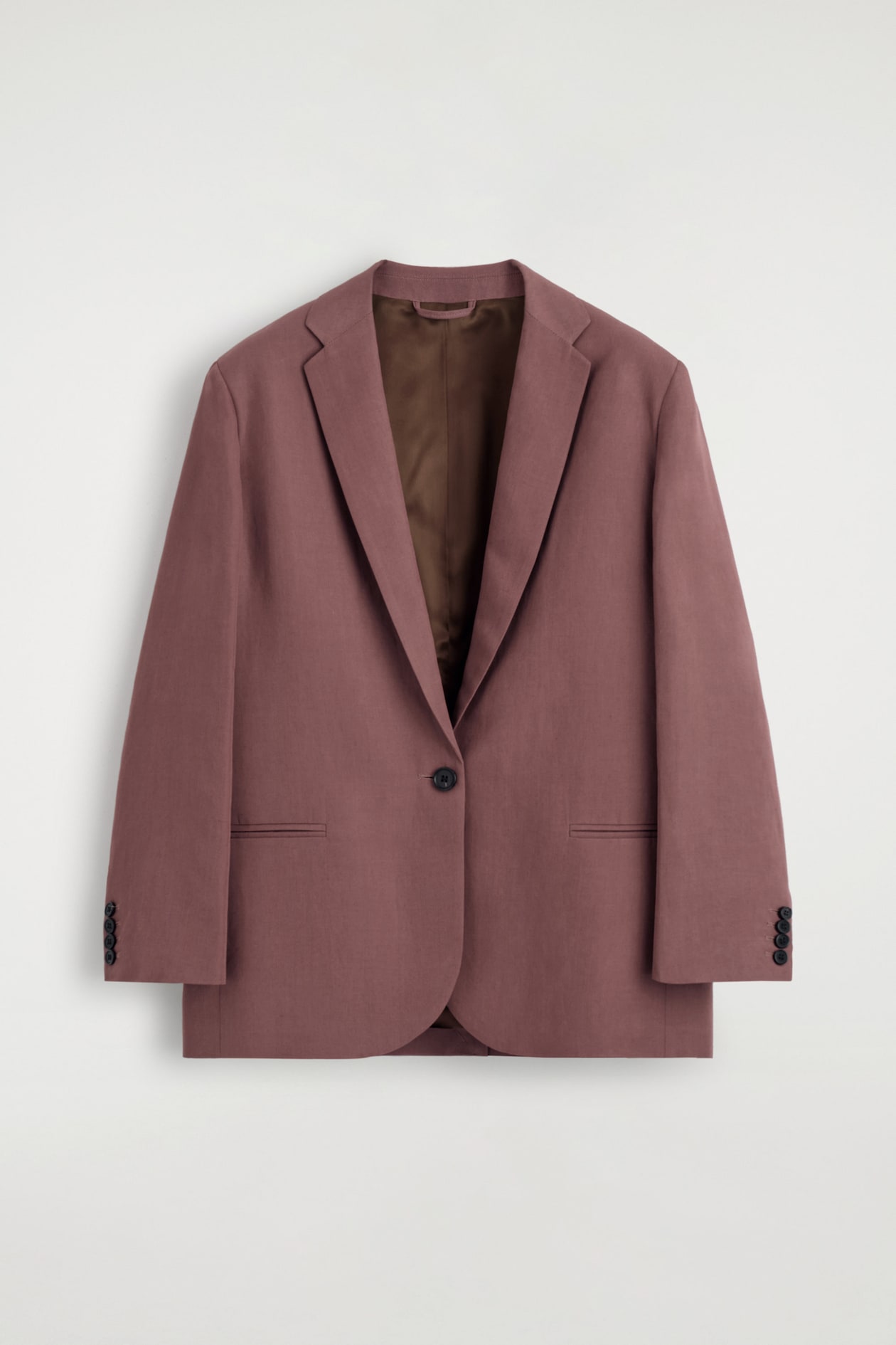 LINEN-BLEND SINGLE-BREASTED BLAZER