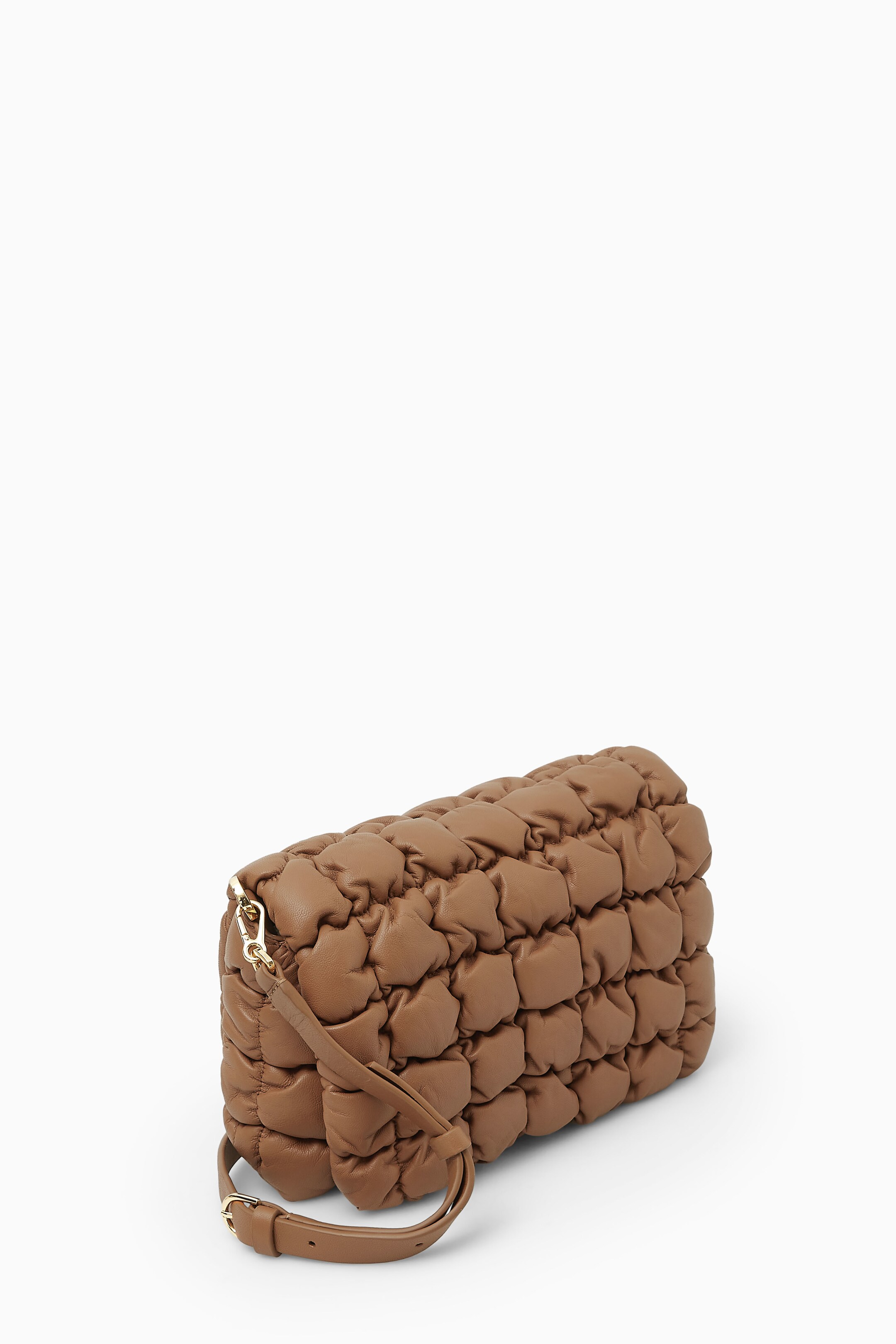 View larger image: QUILTED CROSSBODY BAG - LEATHER - BEIGE - Ladies | H&M GB 2