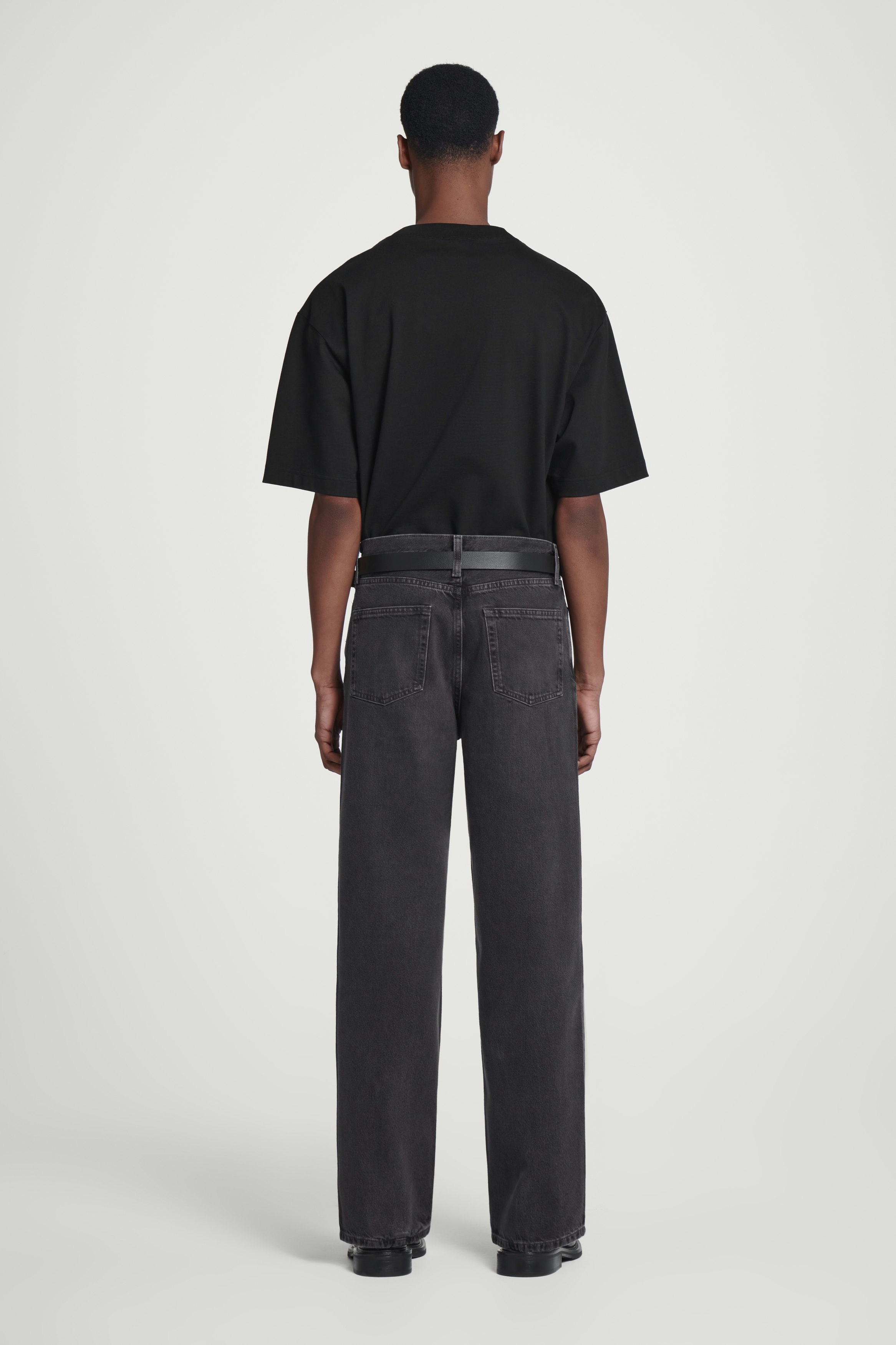 ★CRANK★STUD WIDE JEANS_BLACK★正規品/韓国直送料込/人気 RIDER STRAIGHT-LEG JEANS - WASHED BLACK | COS