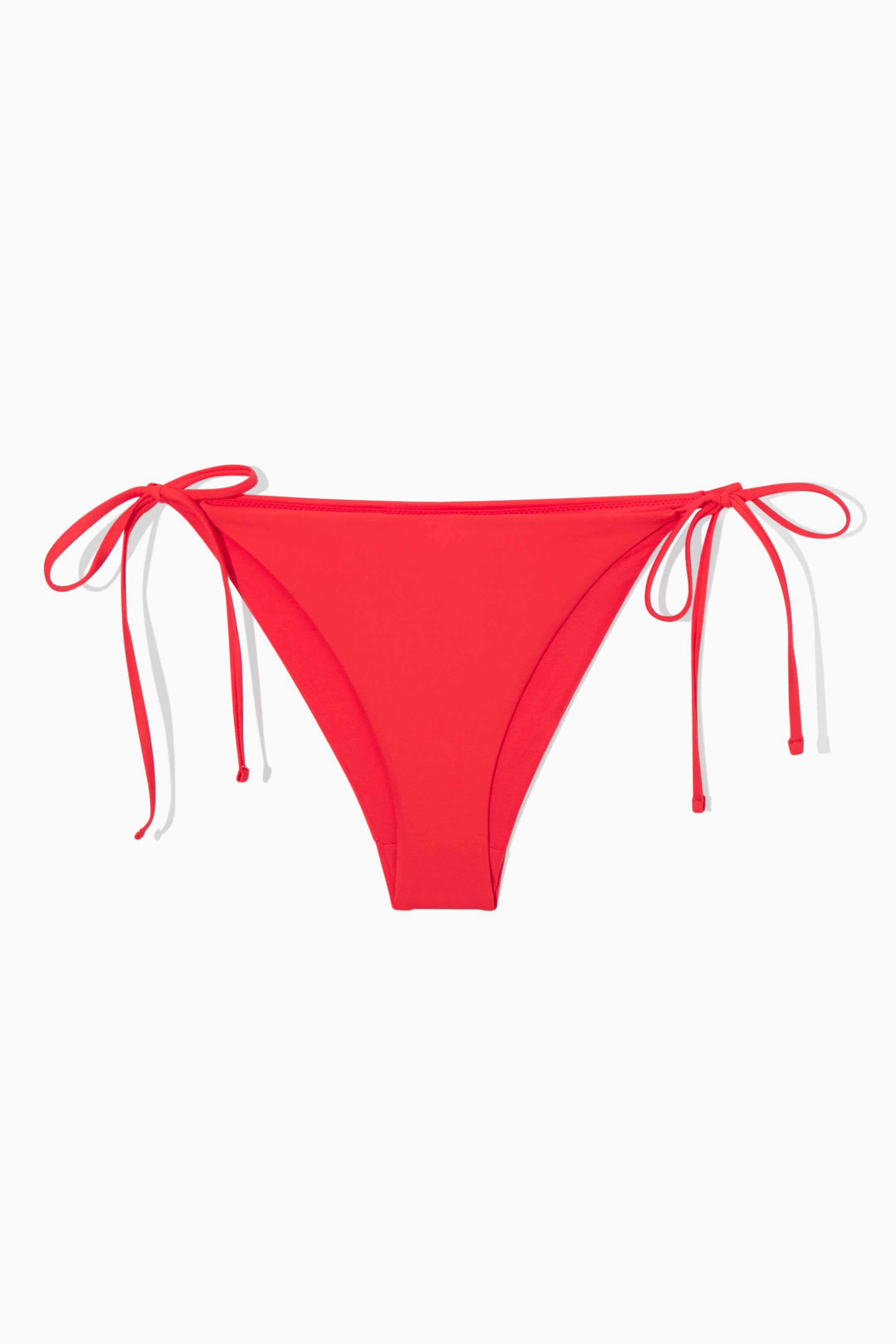 Visualizza l'immagine ingrandita: BIKINIHOSE MIT SEITLICHEM BINDEDETAIL - Rot - DONNA | H&M CH 1