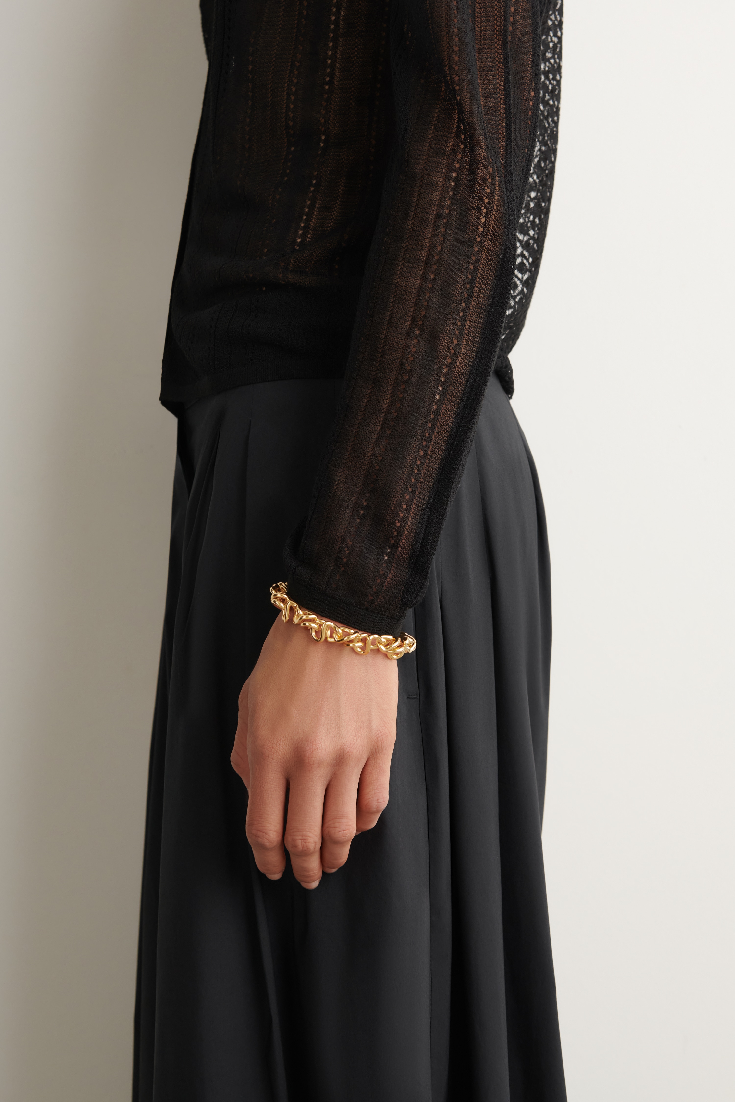Pulseira de corrente com nós - Dourado