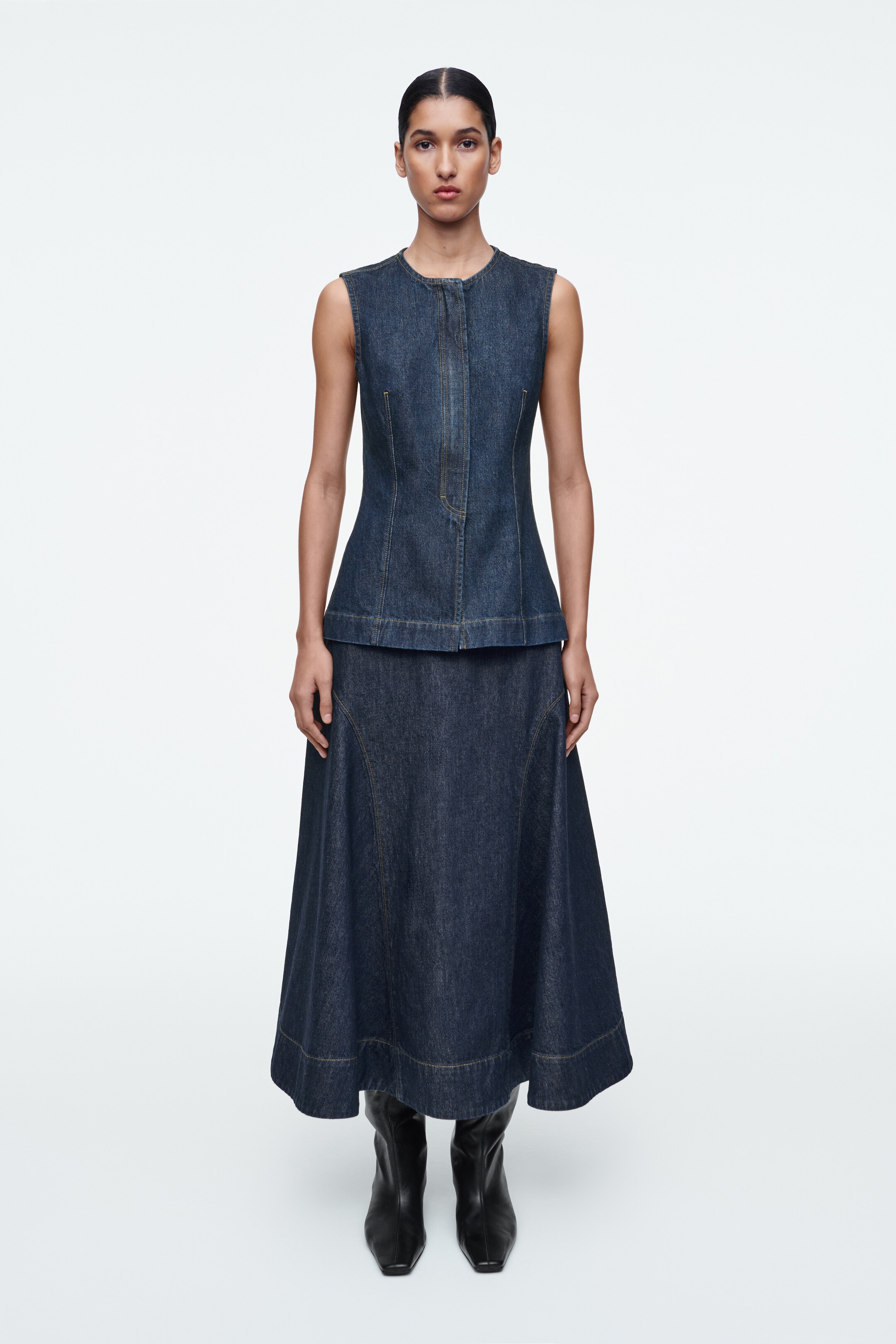 Agrandir l'image: HAUT SANS MANCHES EN DENIM - INDIGO BRUT - FEMME | H&M FR 3