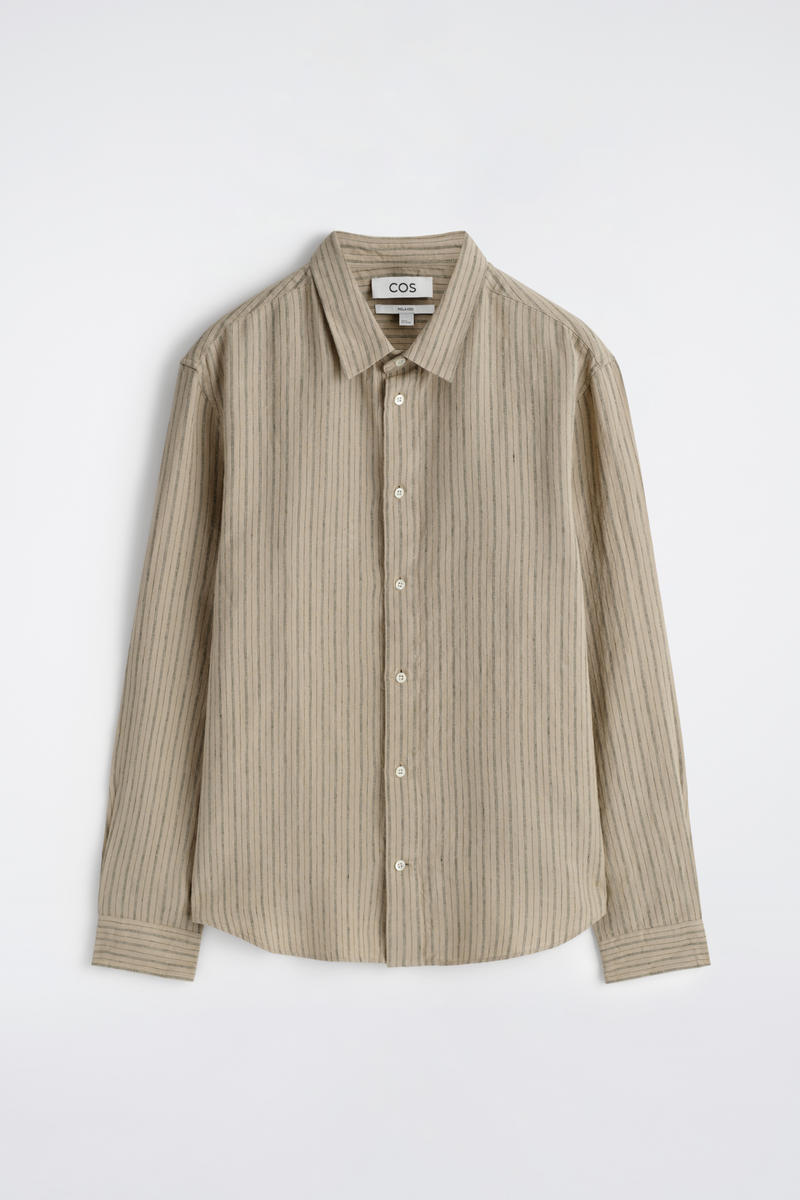 Relaxed Linen Shirt in Beige