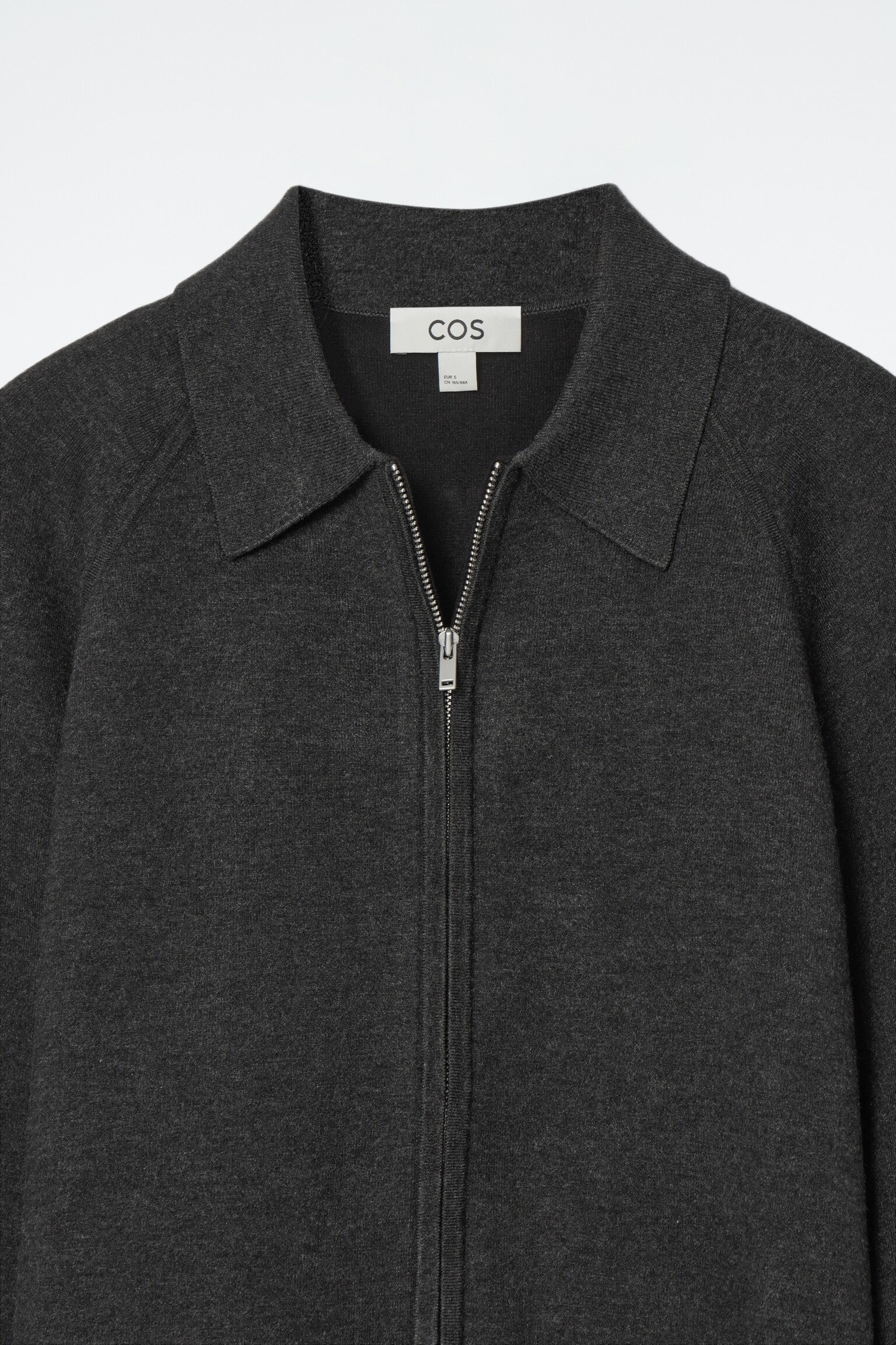 VESTE EN MAILLE DOUBLE FACE - GRIS FONCÉ/BLEU MARINE - 2