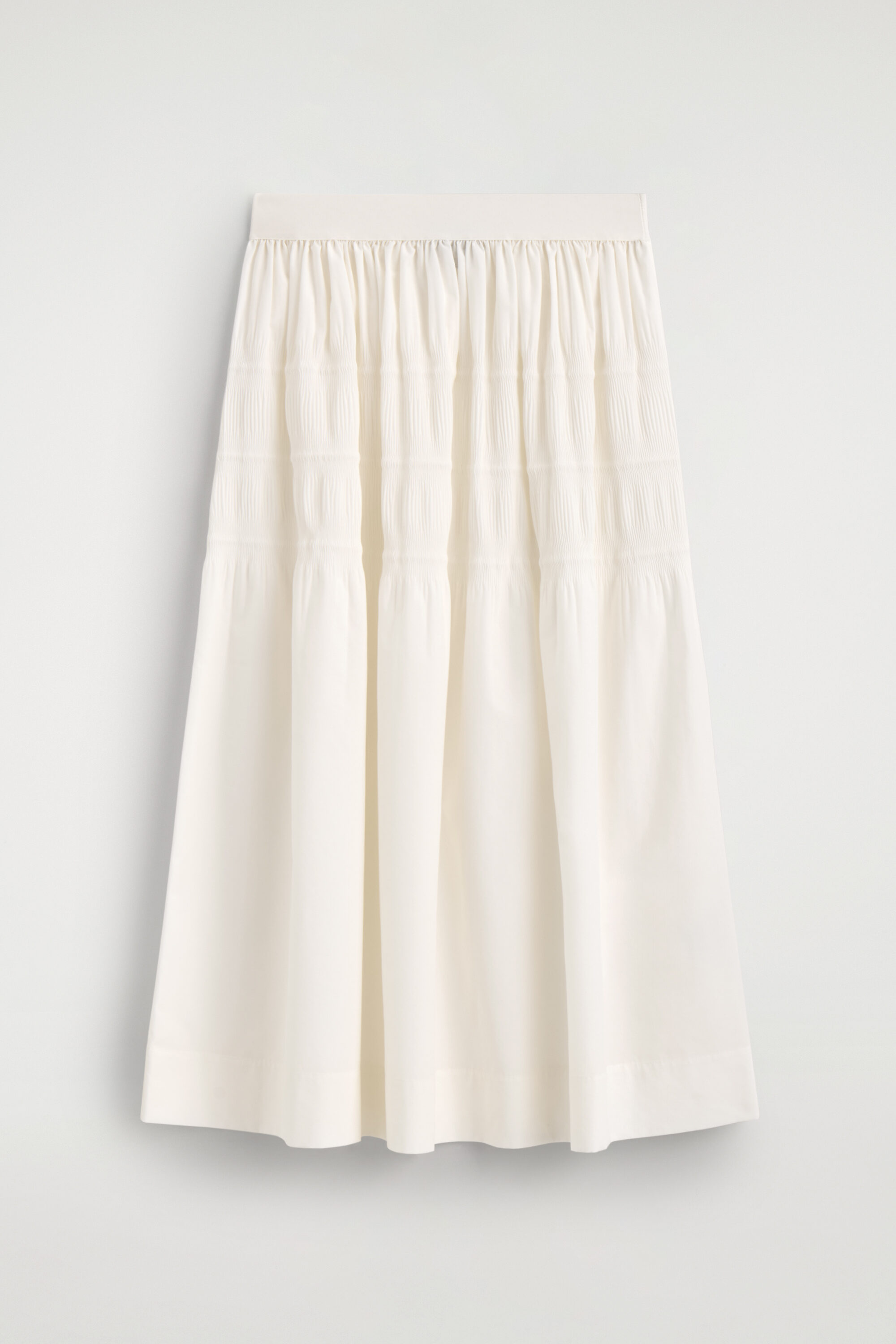Tiered Gathered Midi Skirt