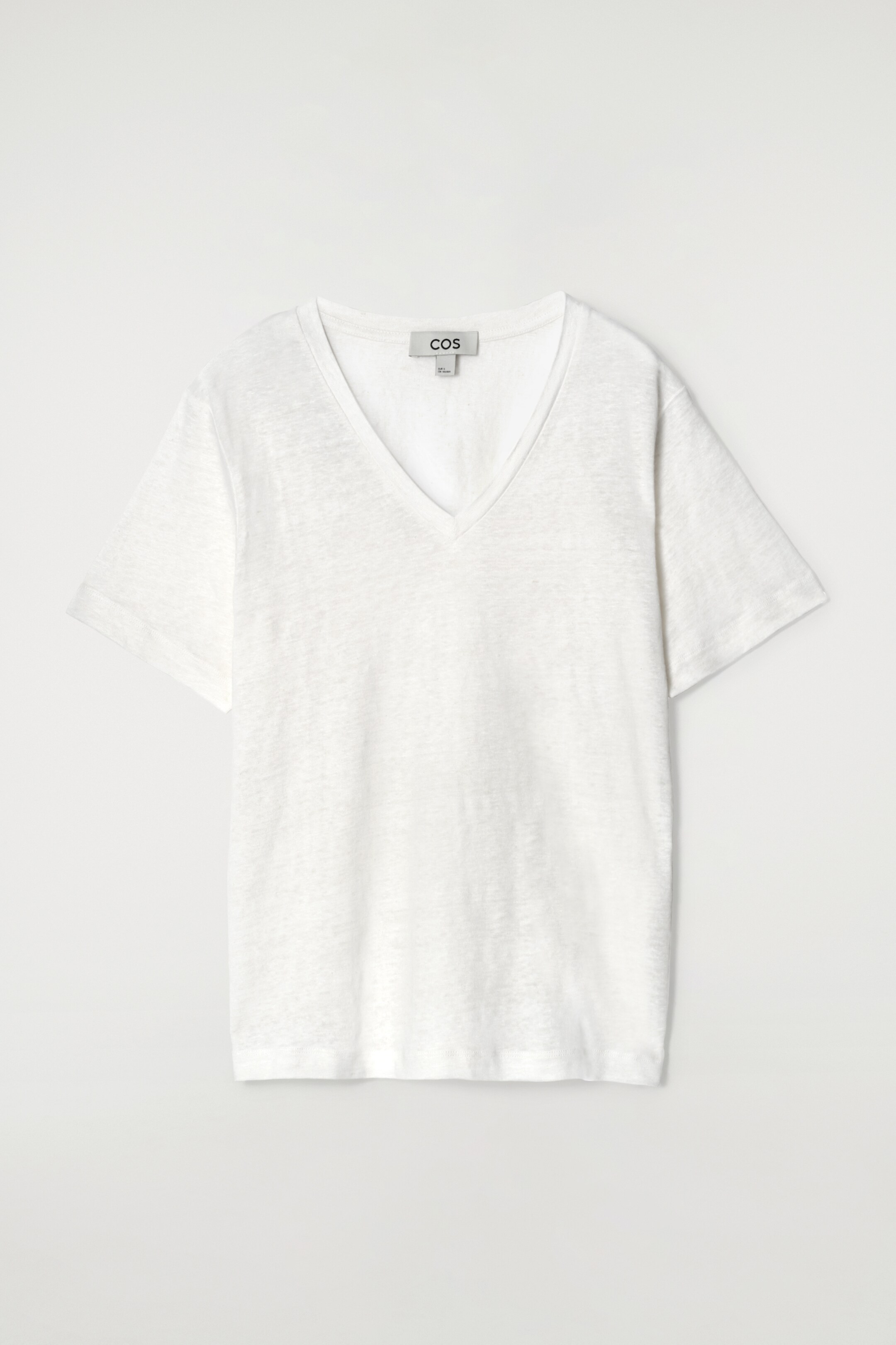 Agrandir l'image: T-SHIRT LIN COL V - BLANC - FEMME | H&M FR 4