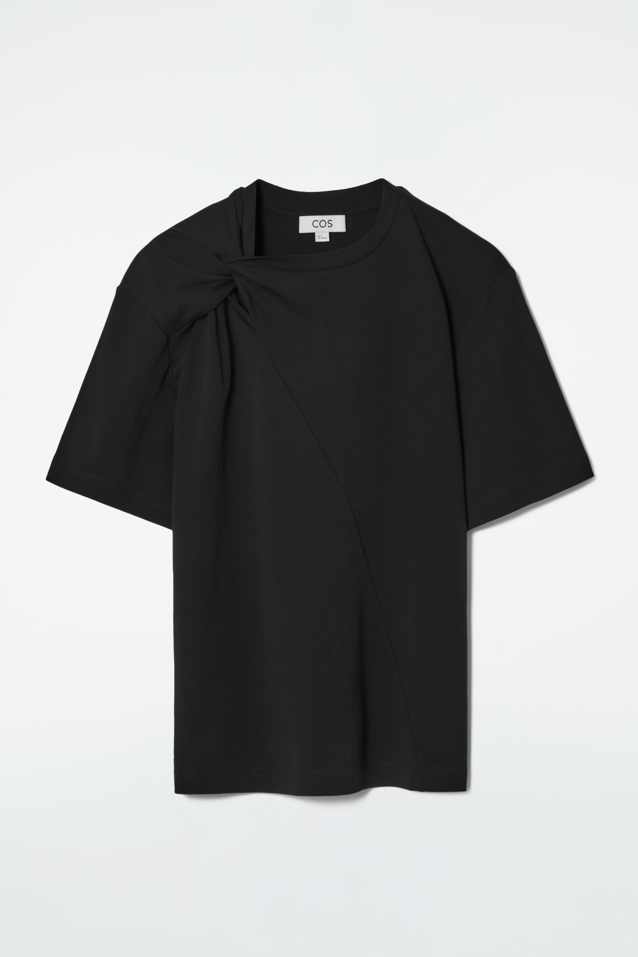 Grösseres Bild ansehen: T-SHIRT MIT TWIST-DETAIL AM AUSSCHNITT - SCHWARZ - DAMEN | H&M CH 1