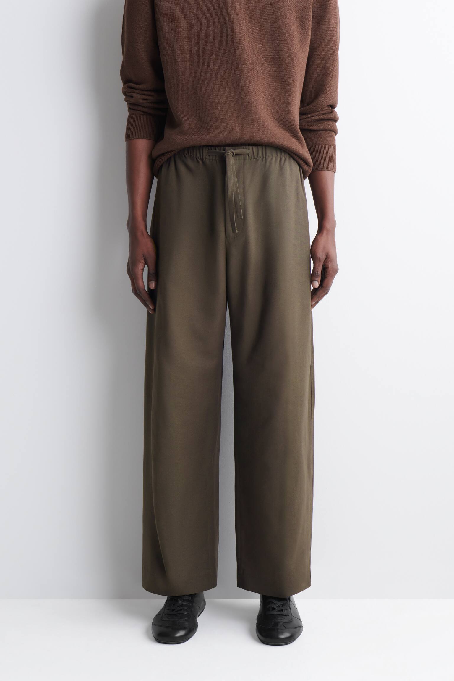 BARREL-LEG KALHOTY S TUNÝLKEM - HNĚDÁ/KHAKI - 6