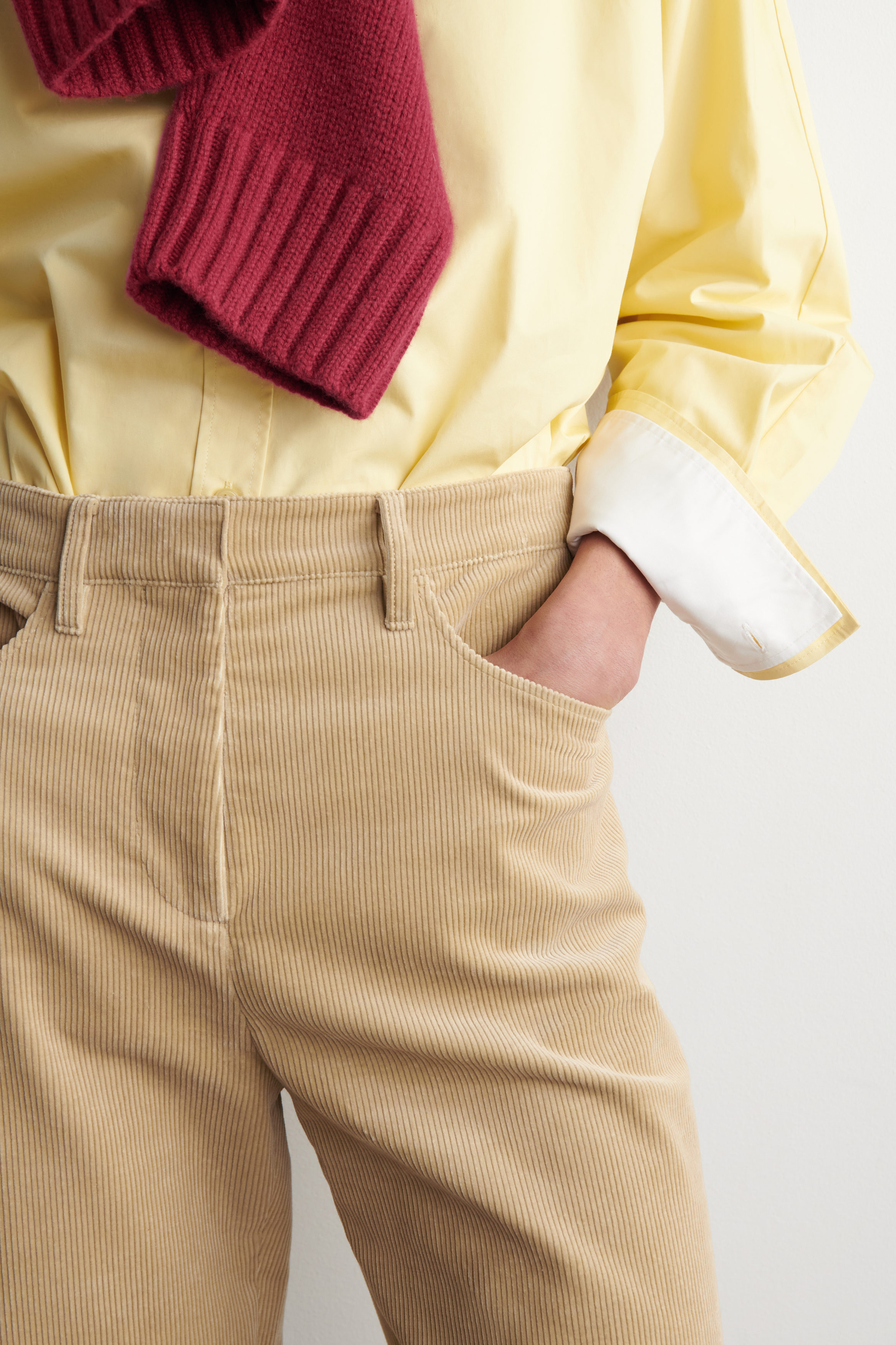 CORDUROY STRAIGHT-LEG PANTS - thumbnail 4