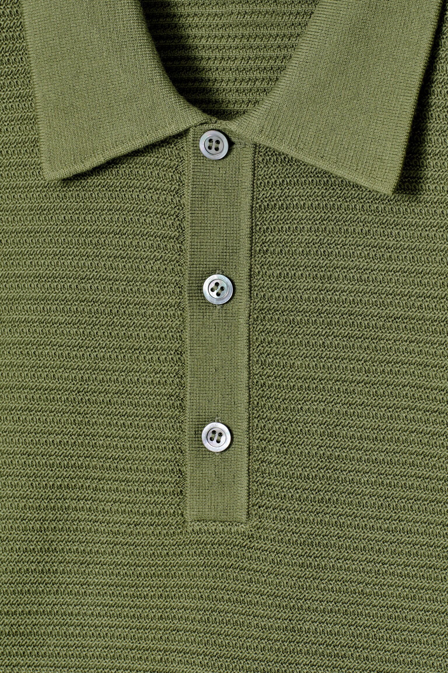 POLO DE ALGODÓN PUNTO CON TEXTURA - VERDE/BLANCO/NEGRO/AZUL MARINO/TOPO - 5