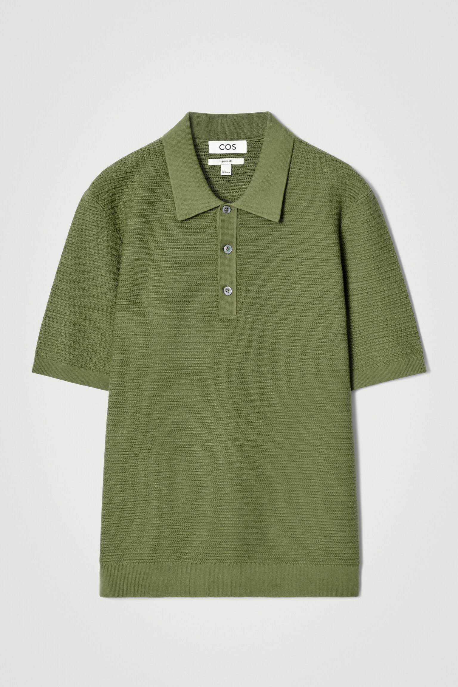 POLO DE ALGODÓN PUNTO CON TEXTURA - VERDE/BLANCO/NEGRO/AZUL MARINO/TOPO - 2