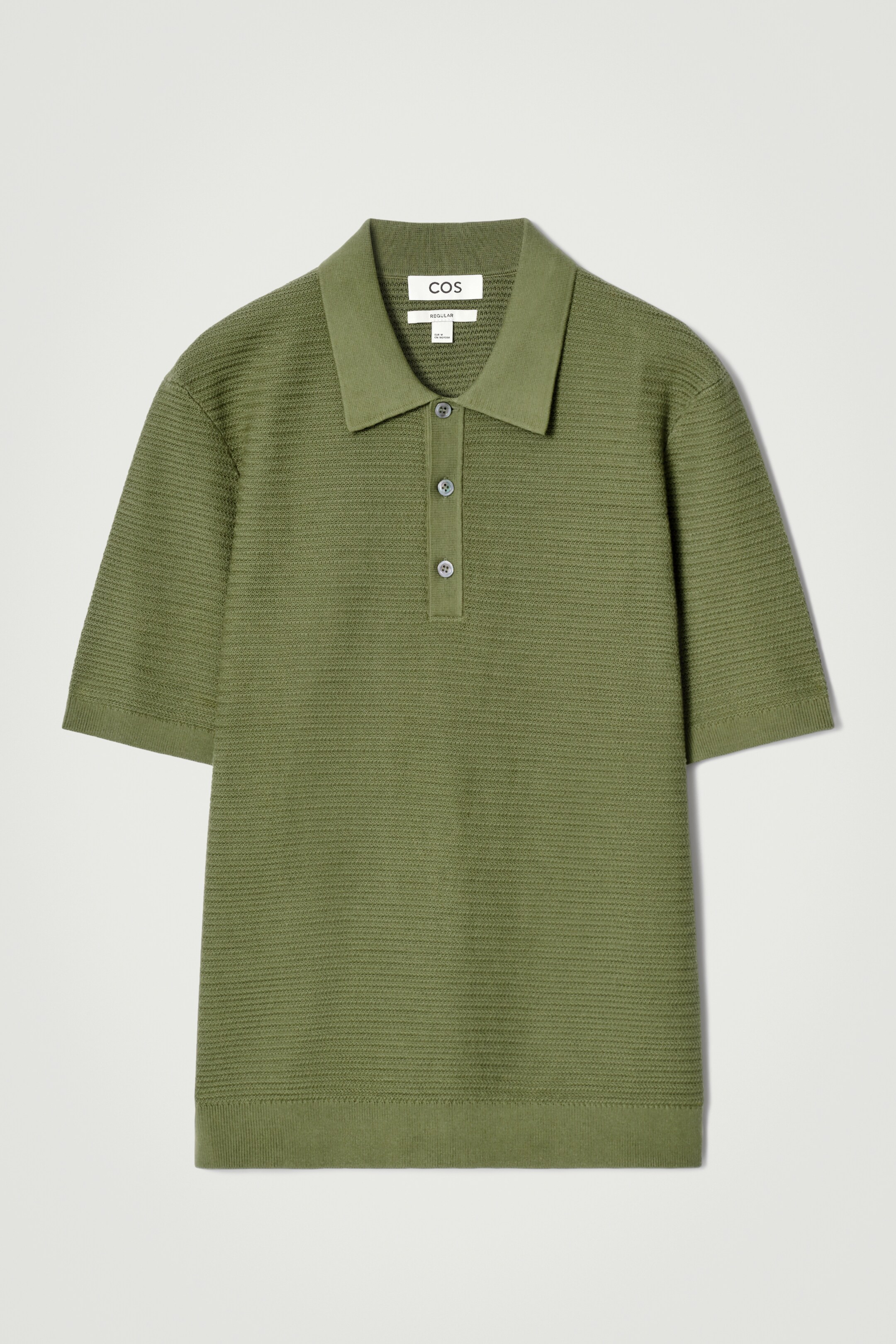 Agrandir l'image: POLO EN MAILLE DE COTON TEXTURÉE - VERT - HOMME | H&M CH 6